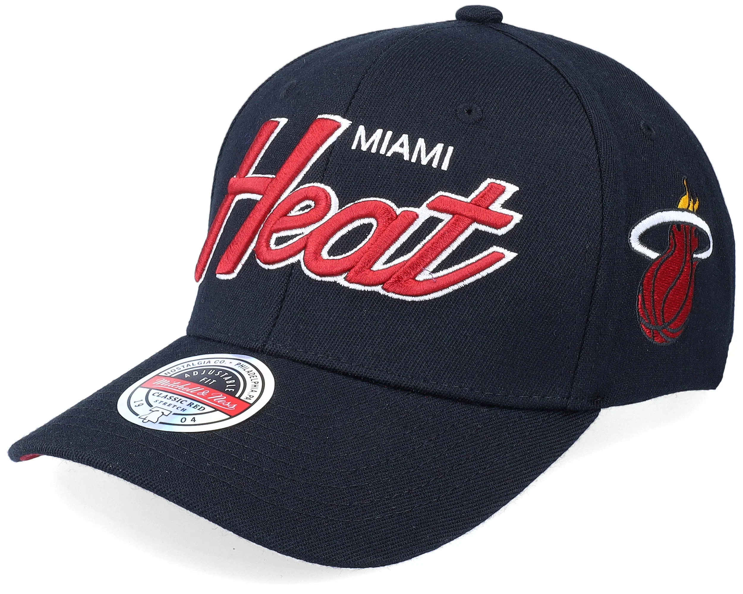 First-Class Mitchell Ness Men's NBA Team Script 2.0 Stretch Snapback Heat Snapback Caps Powerful