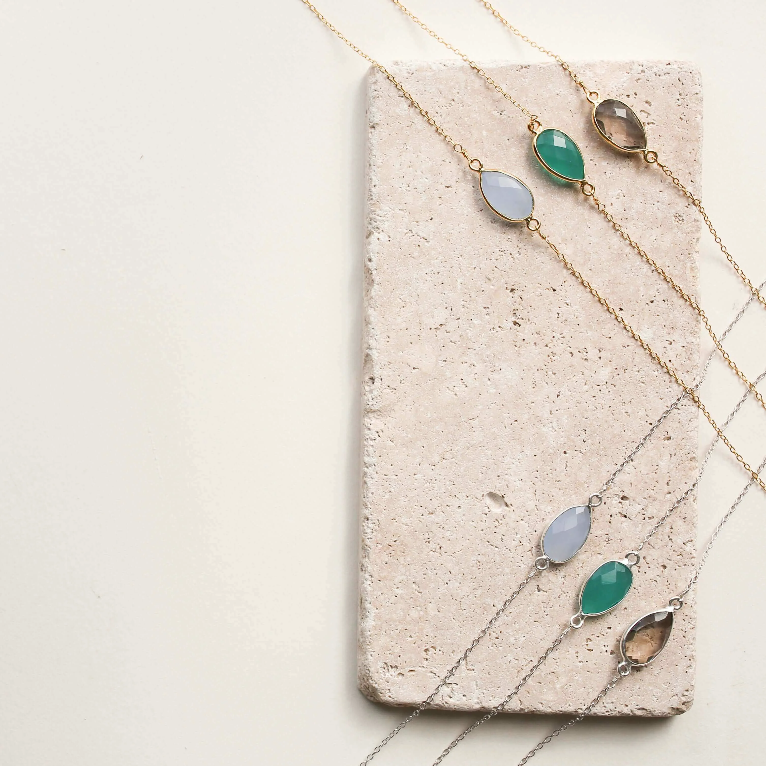 Classic Gemstone Minimalist Necklaces Efficient
