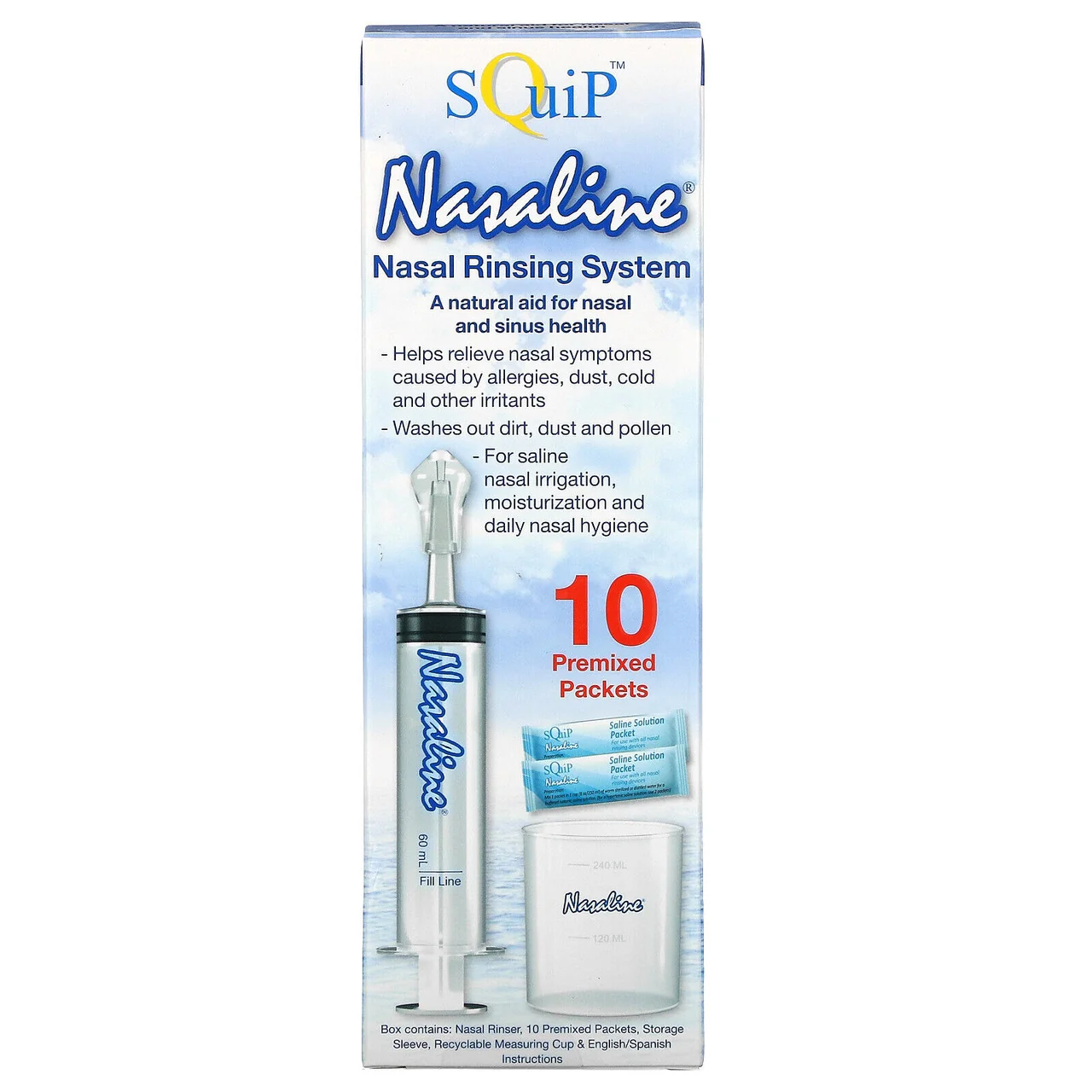 Top-Quality Squip Nasaline The Nasal Rinsing System Adult Irrigator 1 Ea Powerful