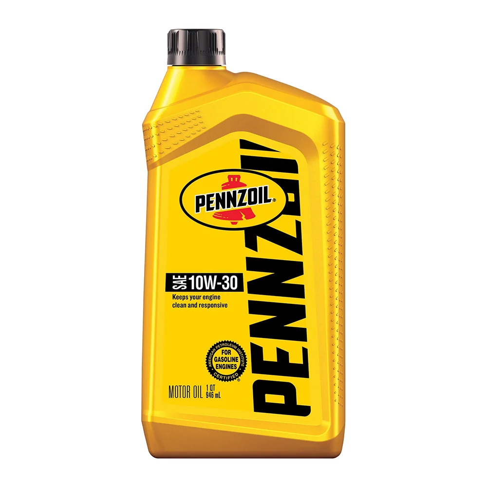 Recyclable Pennzoil SAE 10W-30 Motor Oil for Gasoline Engine 1-Quart Detailed