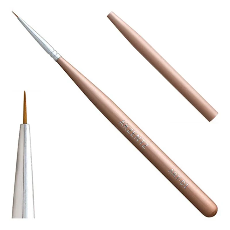 Advanced Short Gel Art Liner Brush 1 - 4.5 mm Akzentz Art Brushes High-Quality