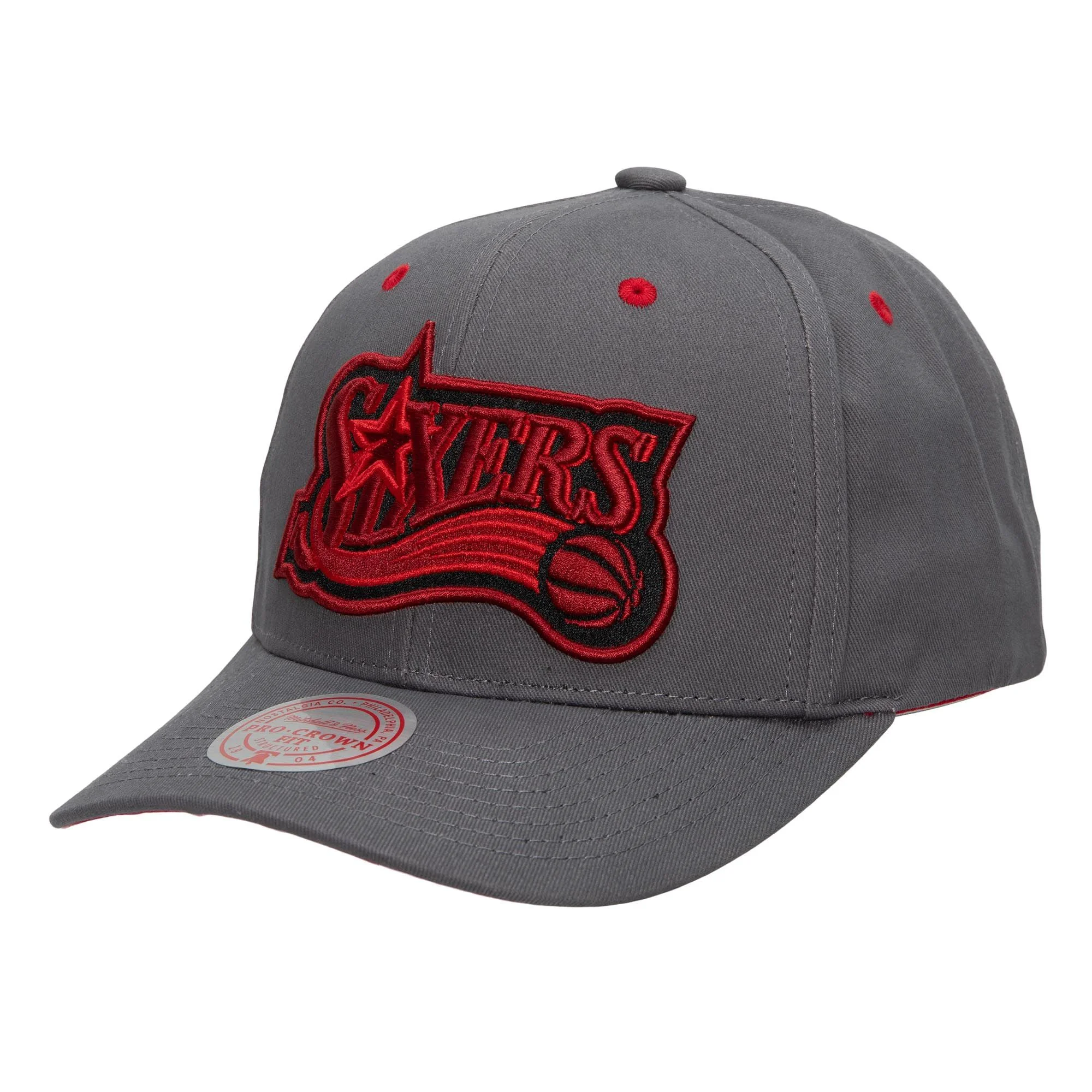 Clean Mitchell Ness Men's NBA Space Knit Pro Snapback Hwc 76Ers Snapback Caps Stylish