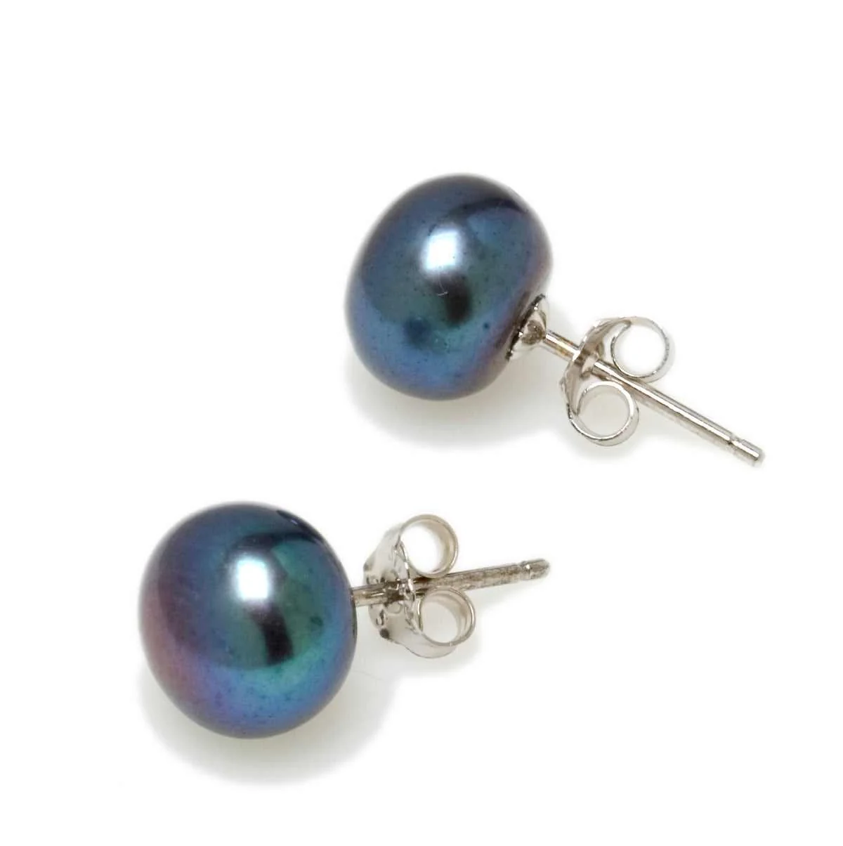 Sustainable Black Freshwater Pearl Stud Earrings Exceptional