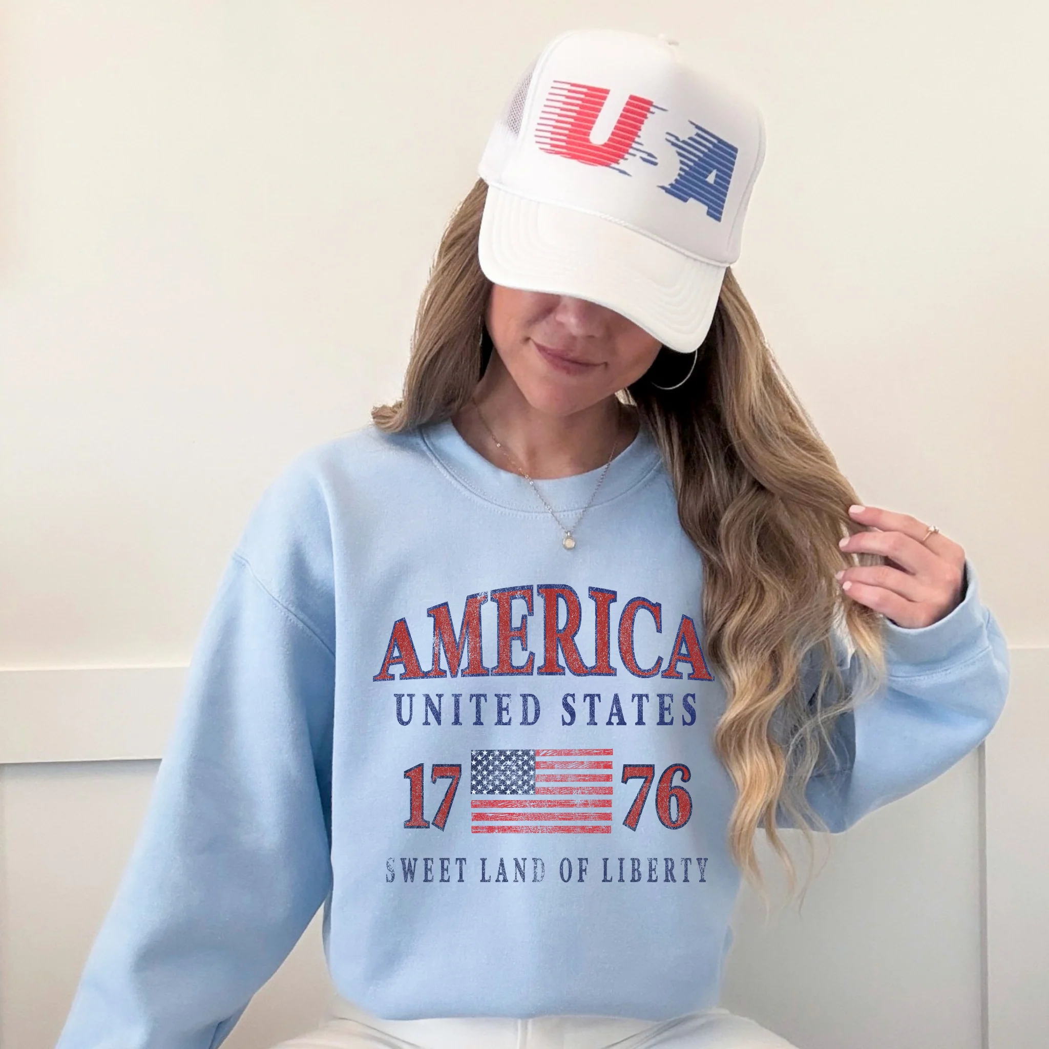 World-Class America United States 1776 Crewneck Sweatshirt Fashionable