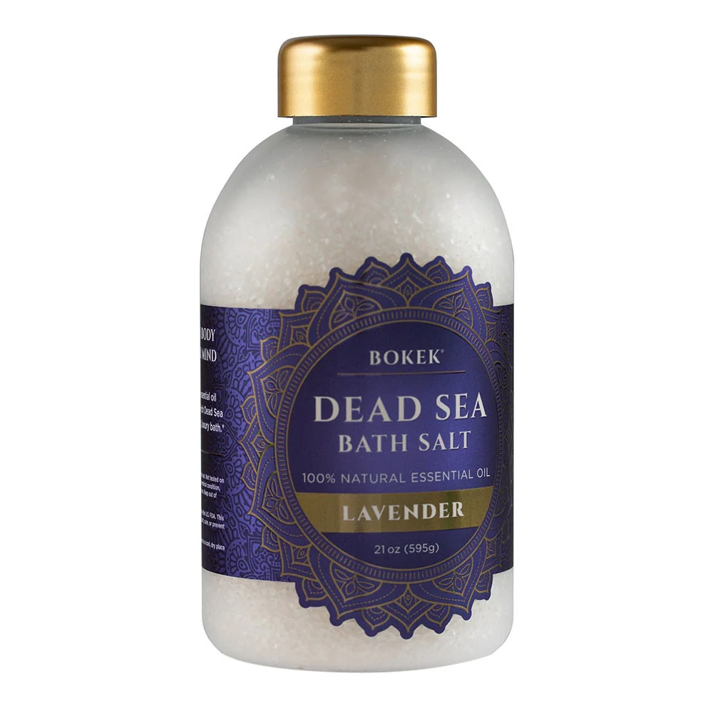 Unique Bokek Natural Dead Sea Bath Salt with Lavender Essential Oil 21 Oz Pure