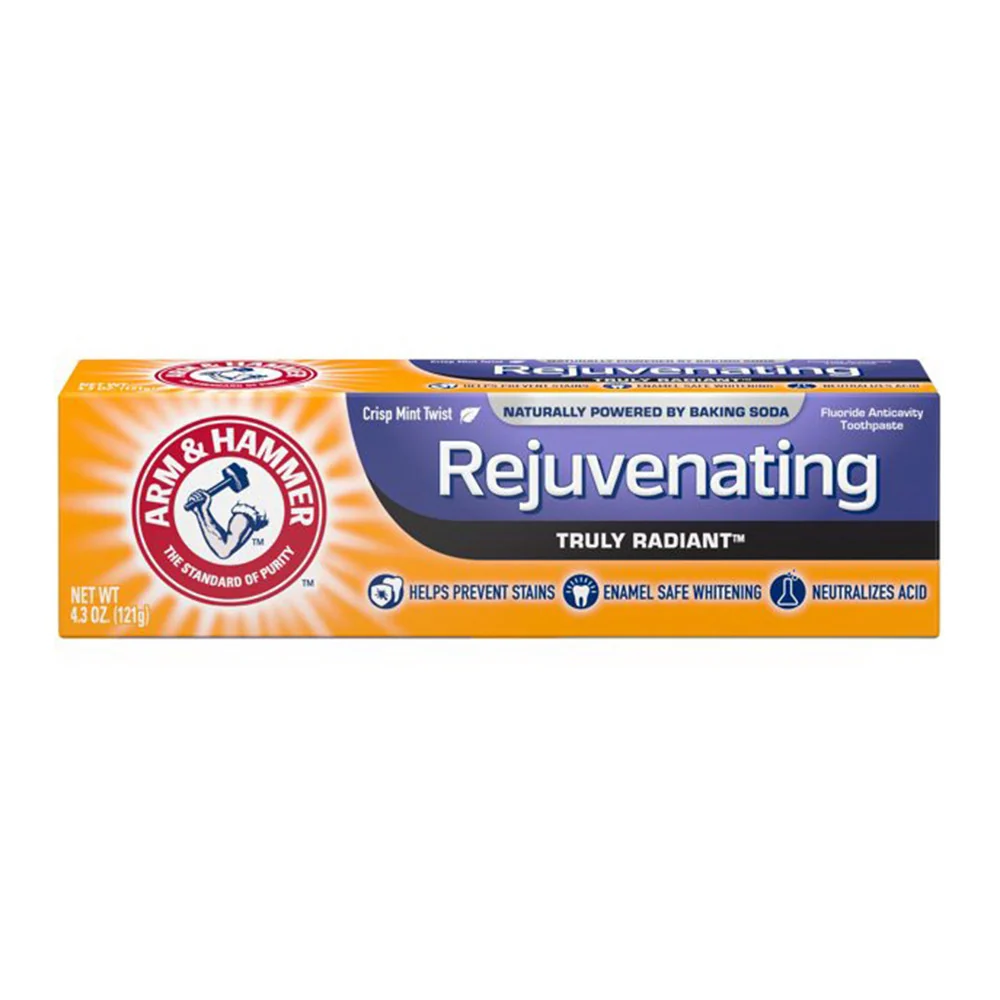 Organic Arm Hammer Truly Radiant Rejuvenating Whitening Toothpaste Fresh Mint 4.3 oz Efficient