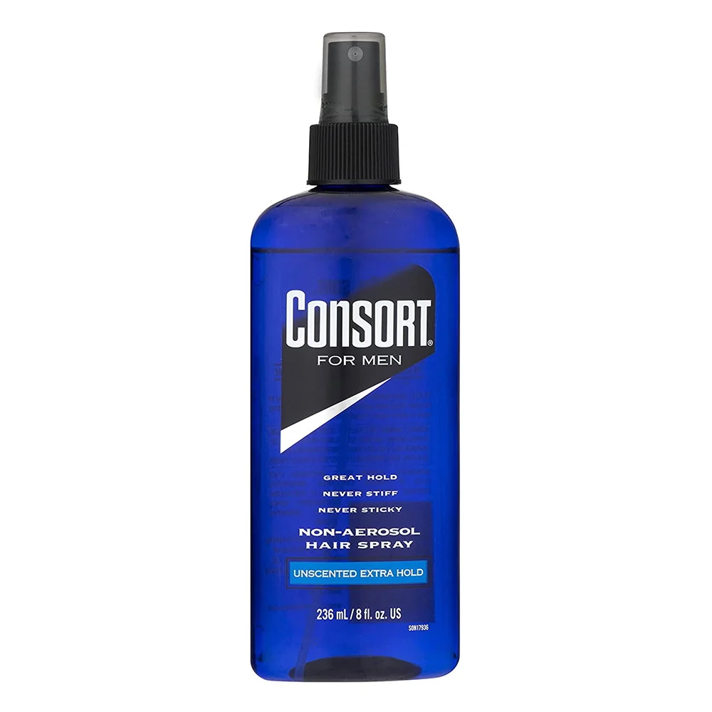 Responsible Consort For Men Hair Spray Extra Hold Unscented Non-Aerosol 8 Oz Specialty