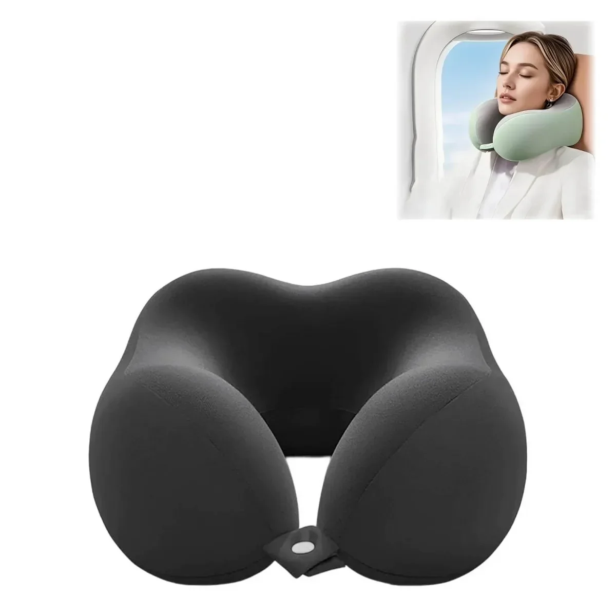 Efficient Ergonomic Double Peak U Neck Pillow Breathable