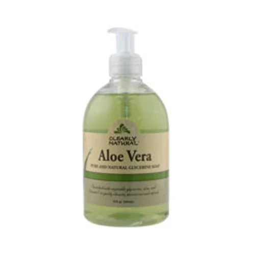 Premium Clearly Natural Glycerin Liquid Hand Soap Pump Aloe Vera - 12 Oz Superior