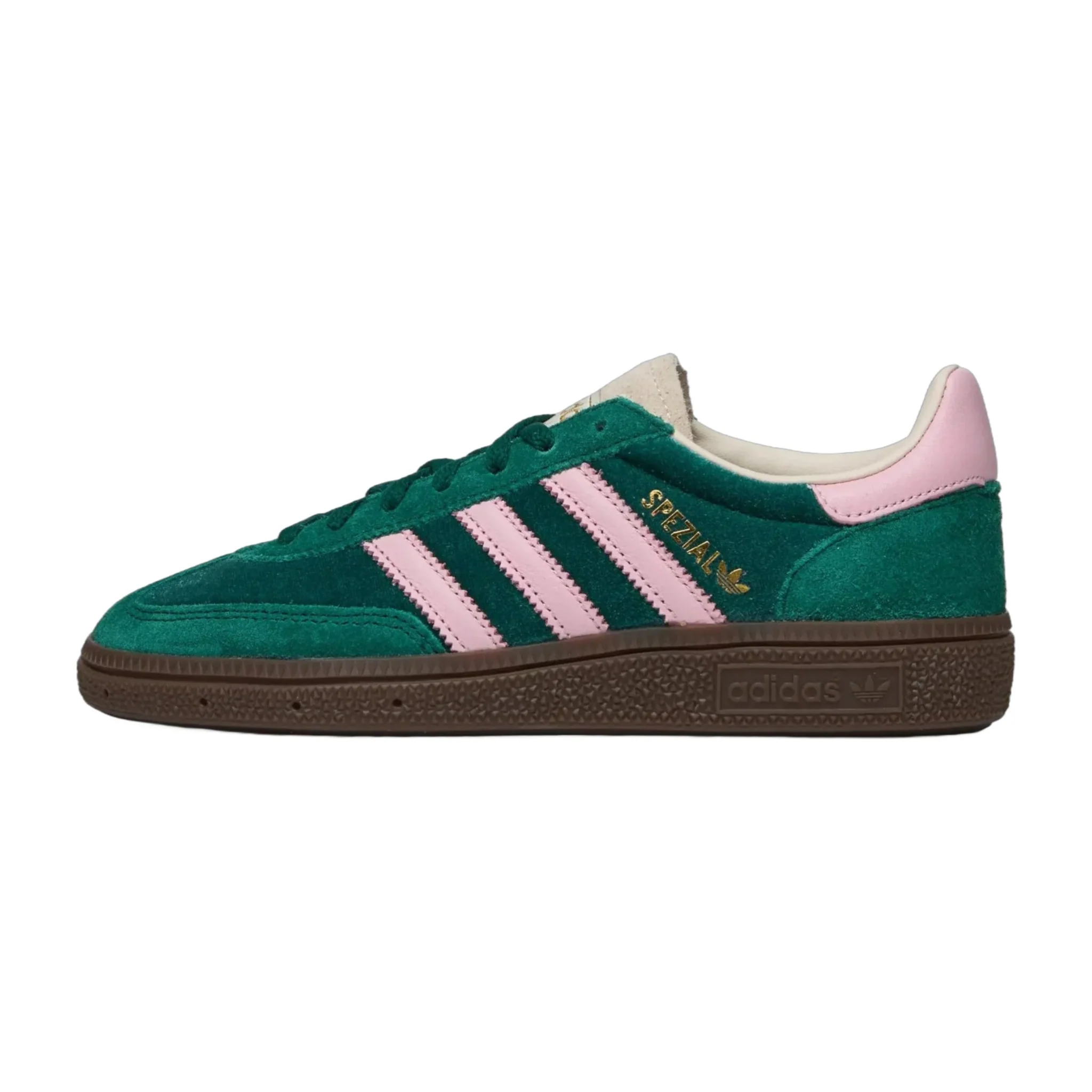 Pure adidas Women's Handball Spezial 'Green Pink Velvet' Sneakers Enhanced