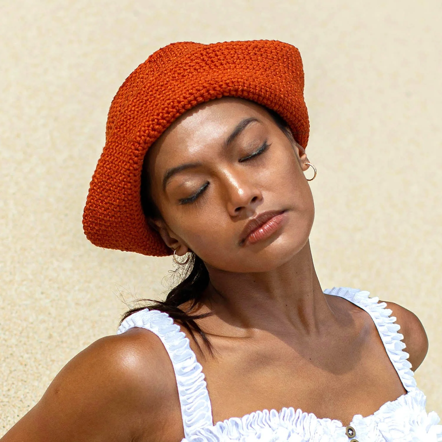 Prestigious GANI Crochet Hat in Rooibos Tea Brown Practical