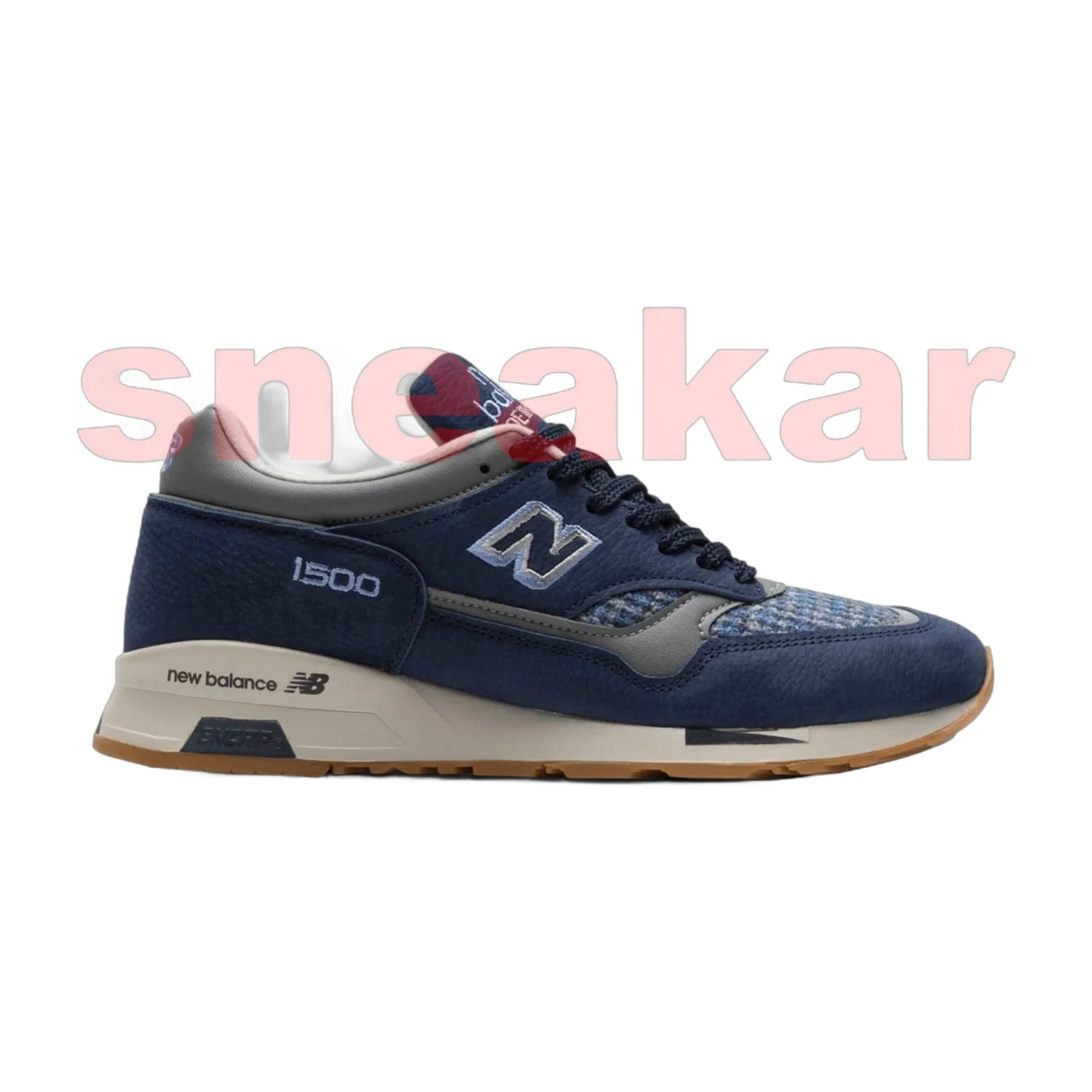 Carefully Designed New Balance Men's 1500 Miuk 'Navy Grey Harris Tweed' Sneakers Dependable