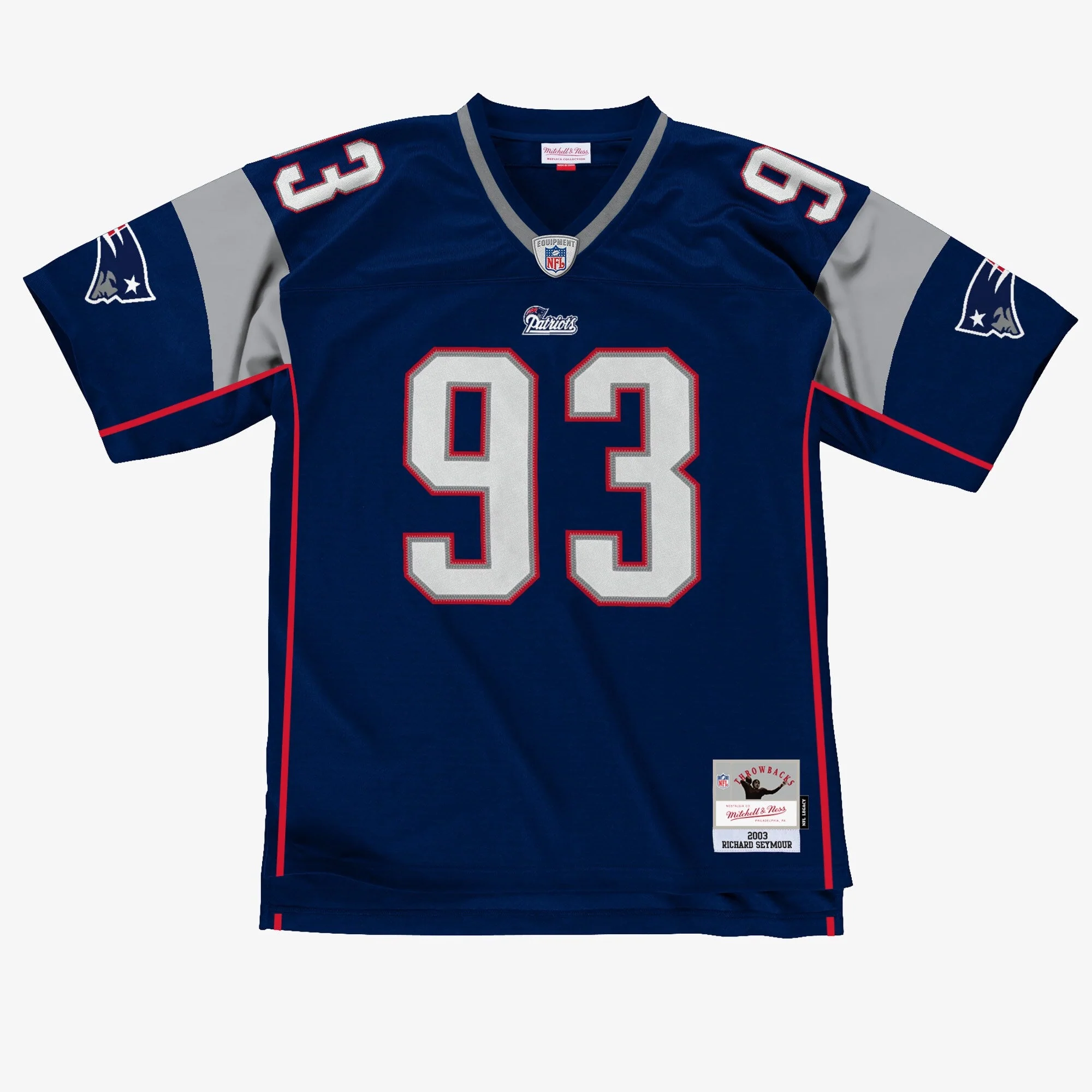 Next-Generation Mitchell Ness Men's NFL Legacy Jersey Patriots 2003 Richard Seymour Jerseys Classic