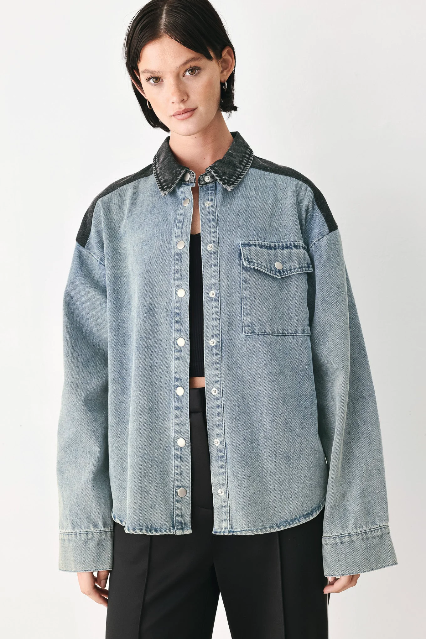 Exclusive My Love for You Denim Shirt Solid