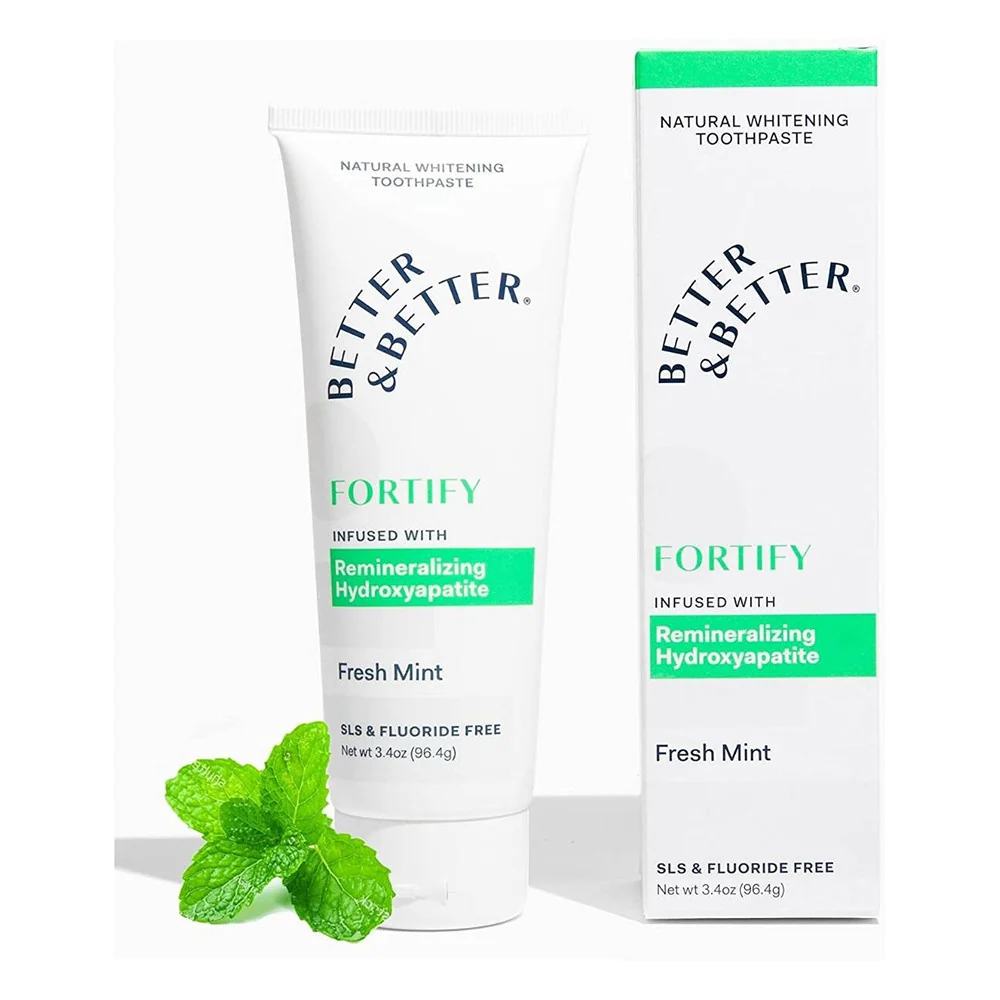 Smart Better and Better Fortify Natural Whitening Toothpaste Fresh Mint 3.4 Oz Long-Lasting