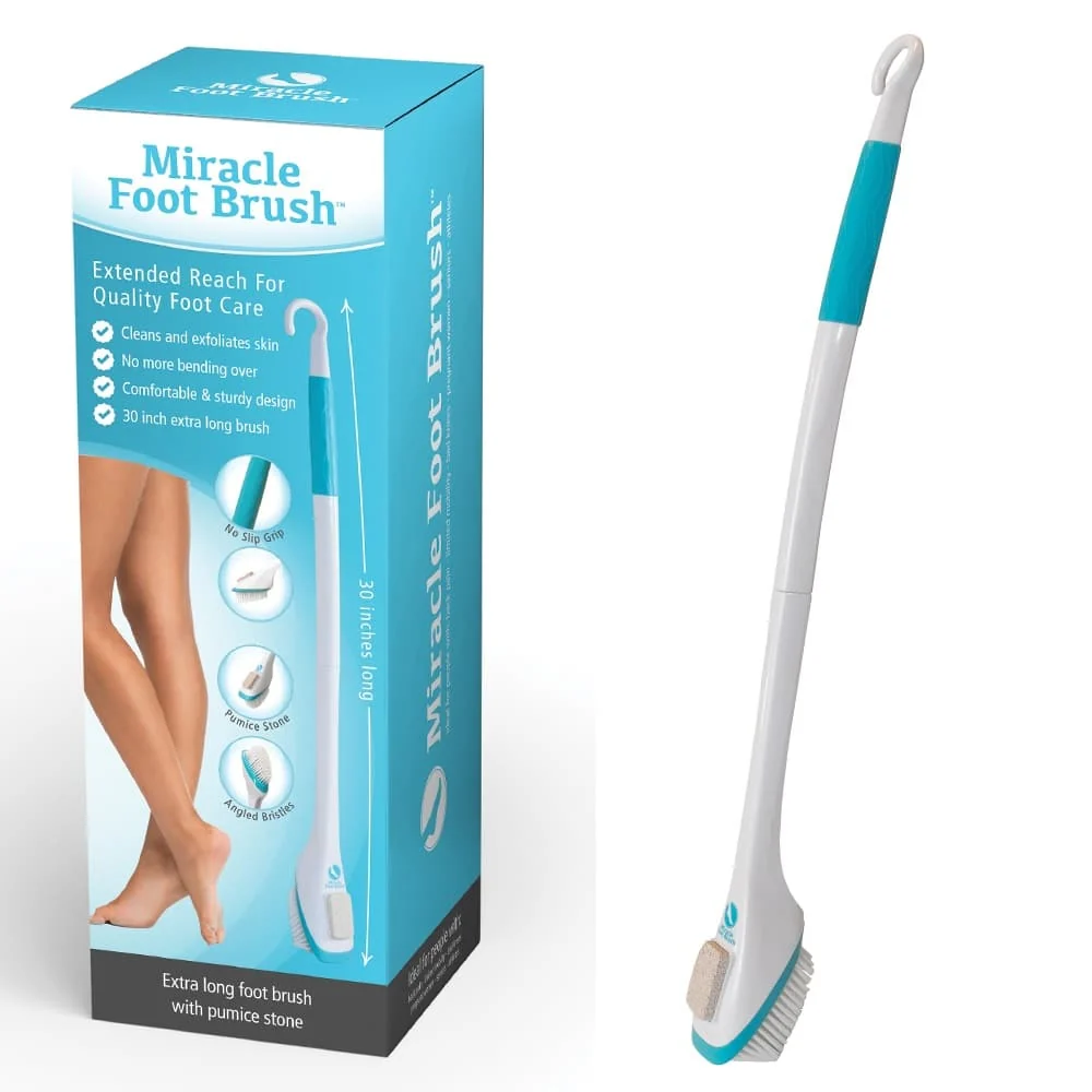 Proven Touch Of ECO 30 Foot Brush With Scrubbing Pumice Stone and Shower Grip Handle Premium