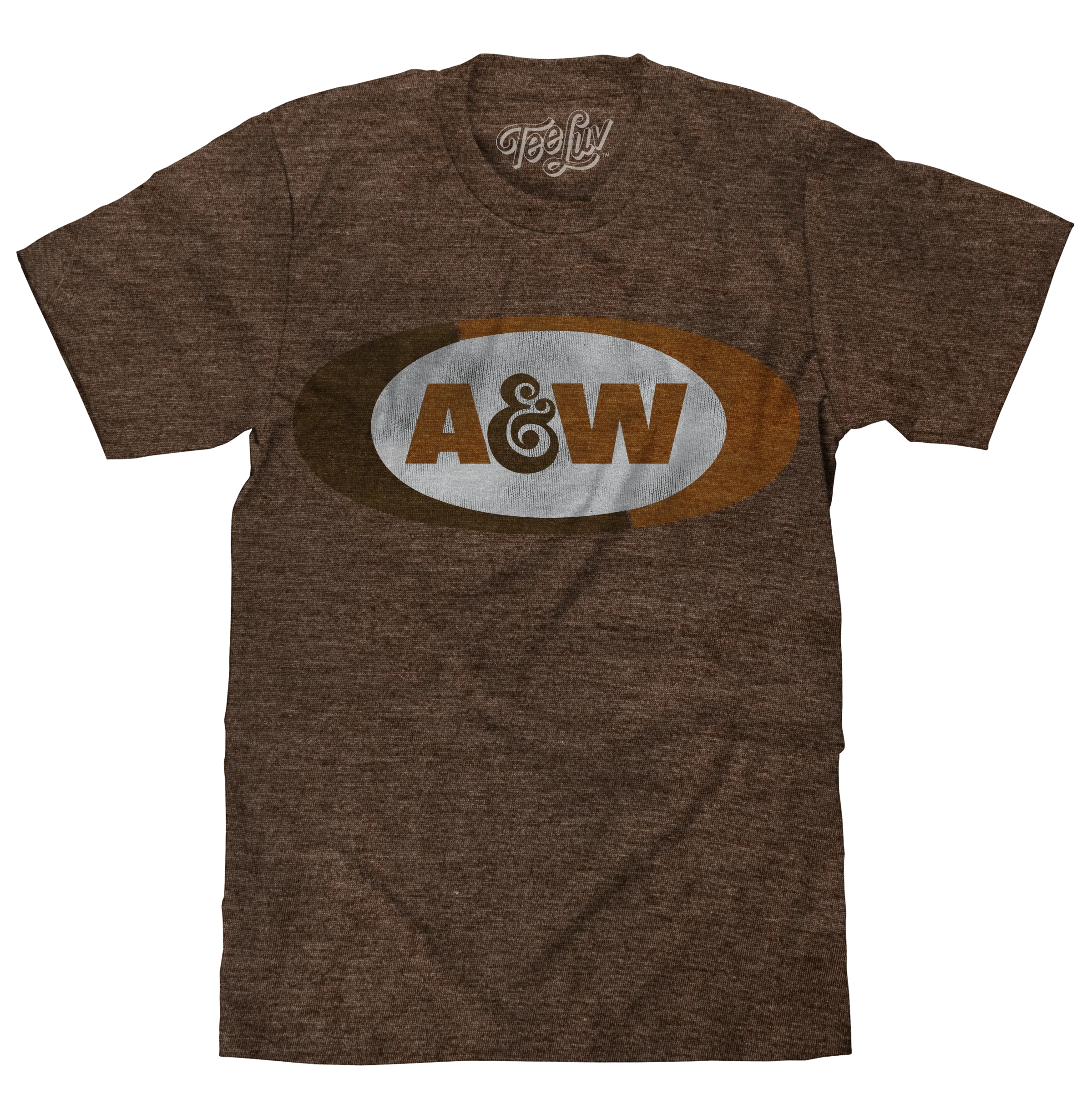 Pure A W Faded Logo T-Shirt - Brown Sophisticated