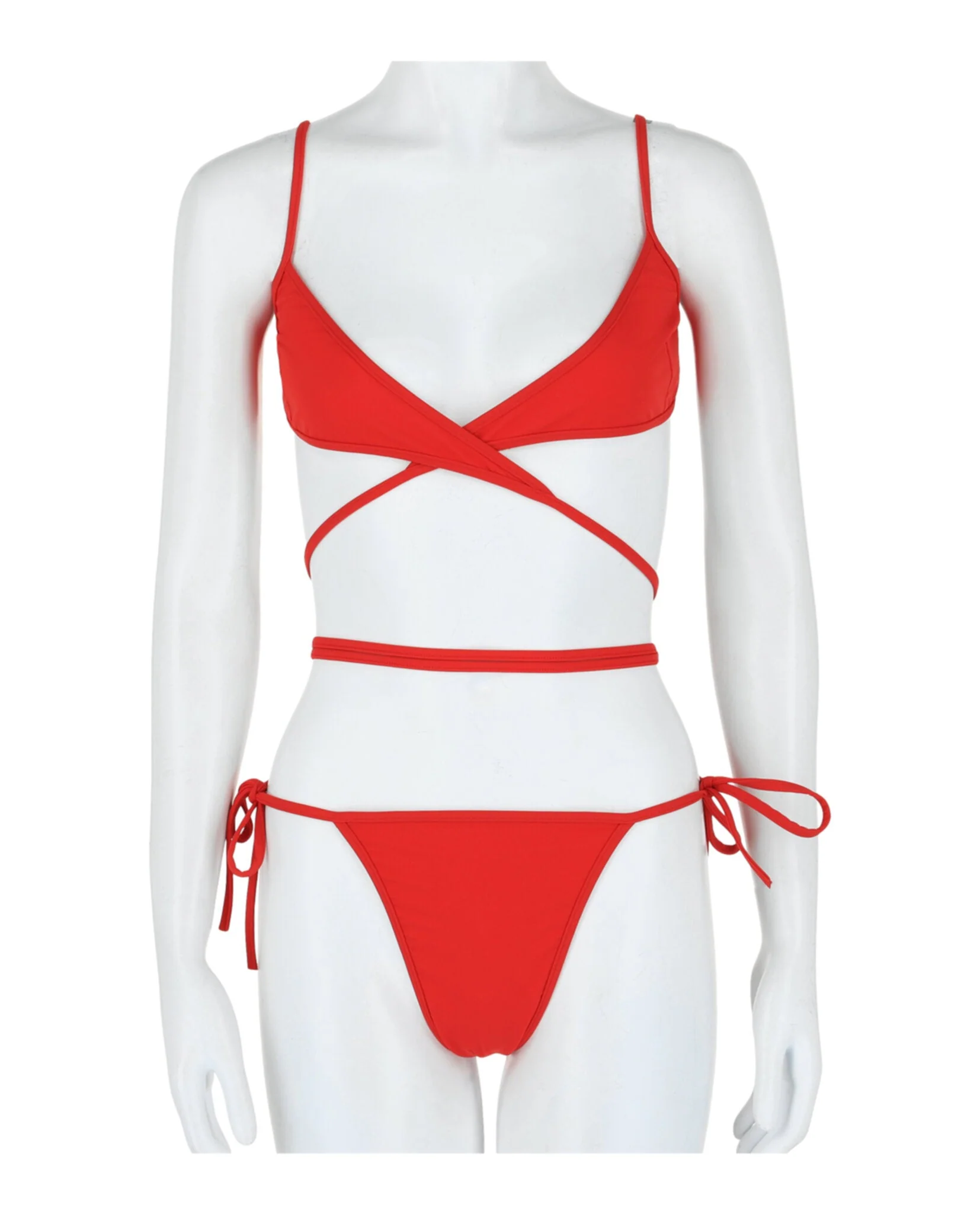 Elegant Balenciaga Wrap-Around Bikini Set Functional