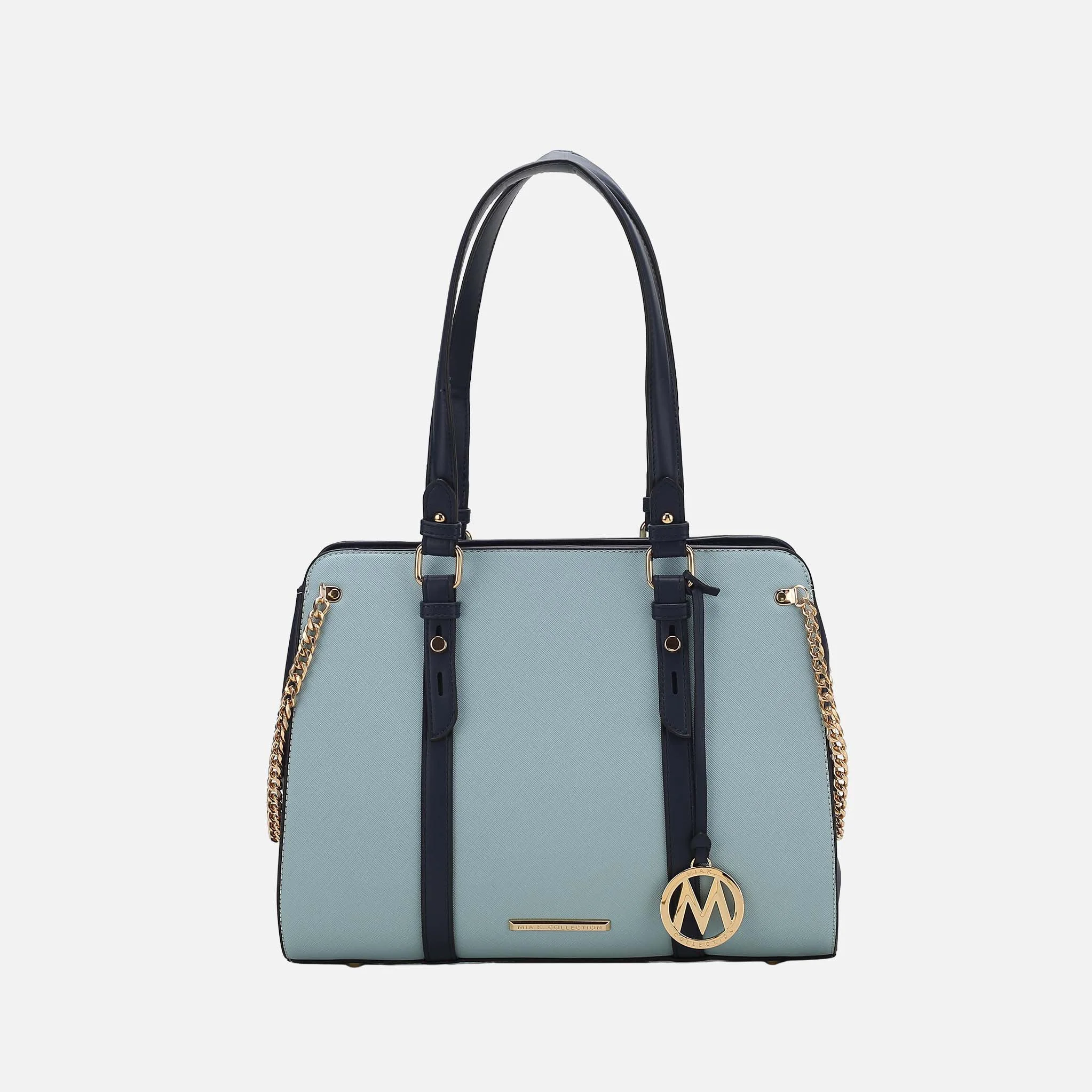 Quality MKF Collection by Mia K. - Amy Color-Block Shoulder Bag Natural