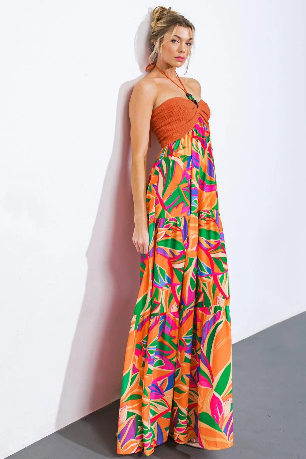 Lightweight Into the Thick of it Combination Midi Dress Luxury