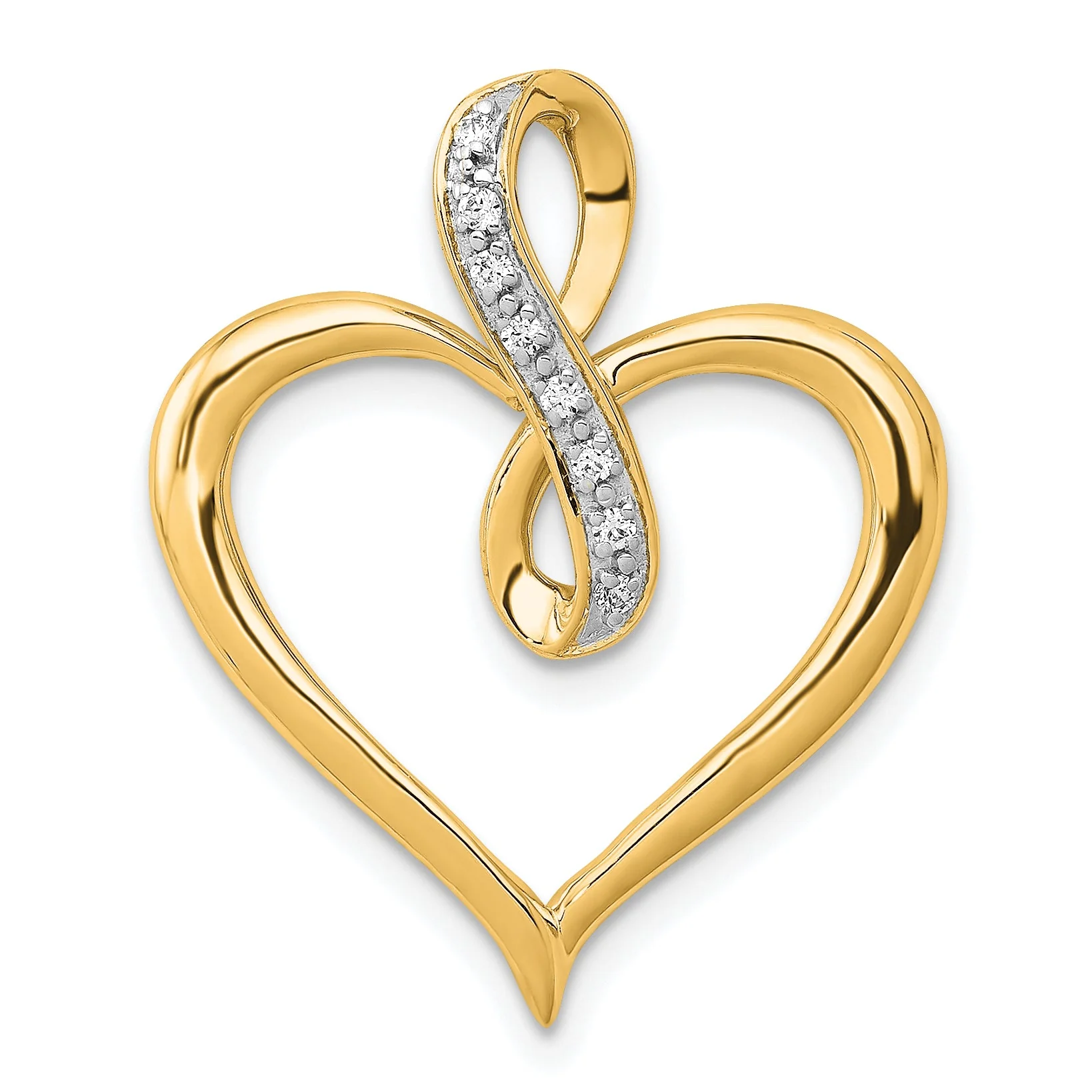 Superior Diamond Infinity Heart Pendant Modern