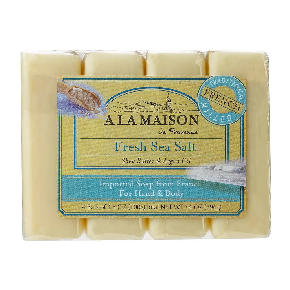 Outstanding A La Maison with Shea Butter and Argan Oil Hand and Body Bar Soaps Fresh Sea Salt 4 Ea Unique