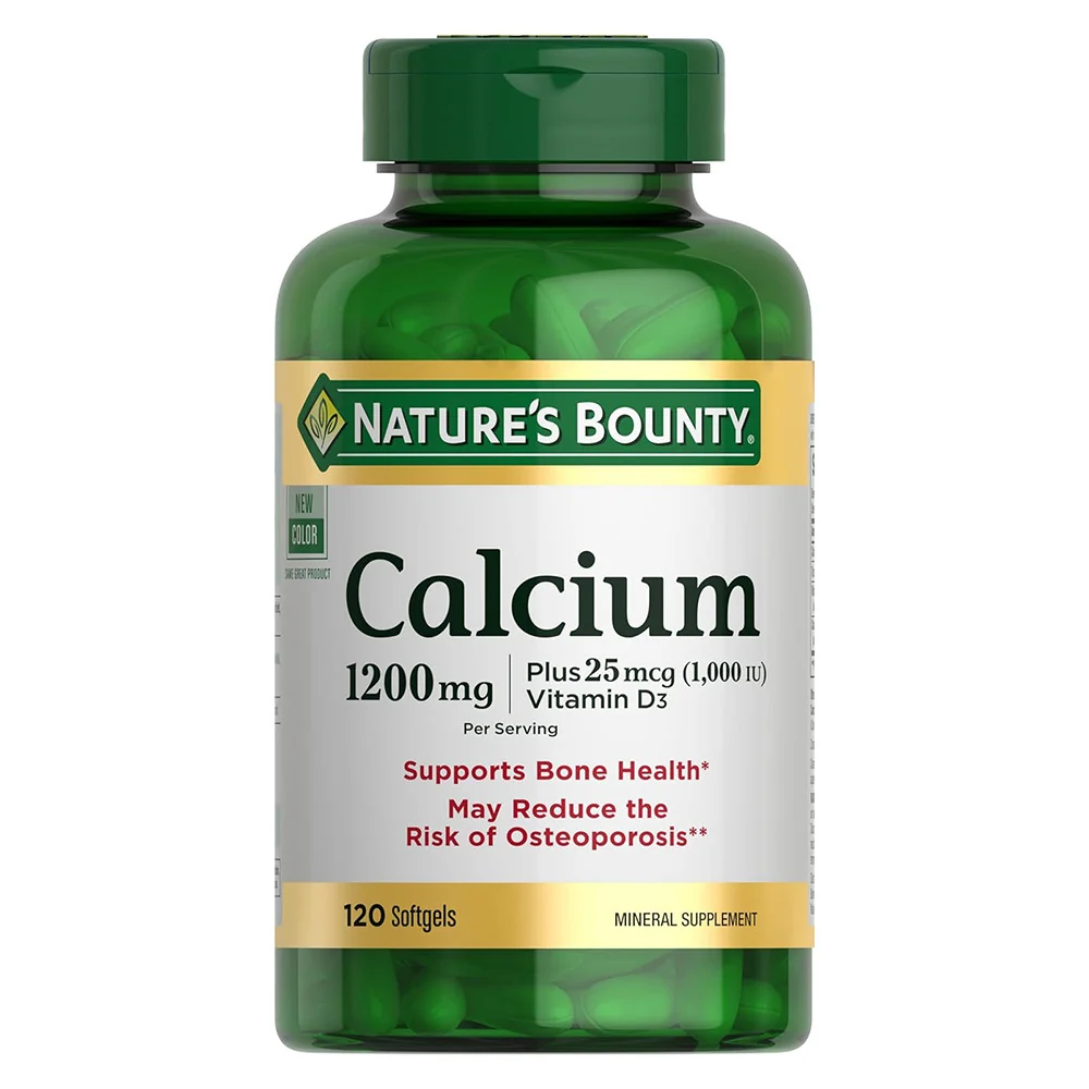 Green Natures Bounty Calcium 1200 Mg Plus Vitamin D Softgels 120 Ea Versatile