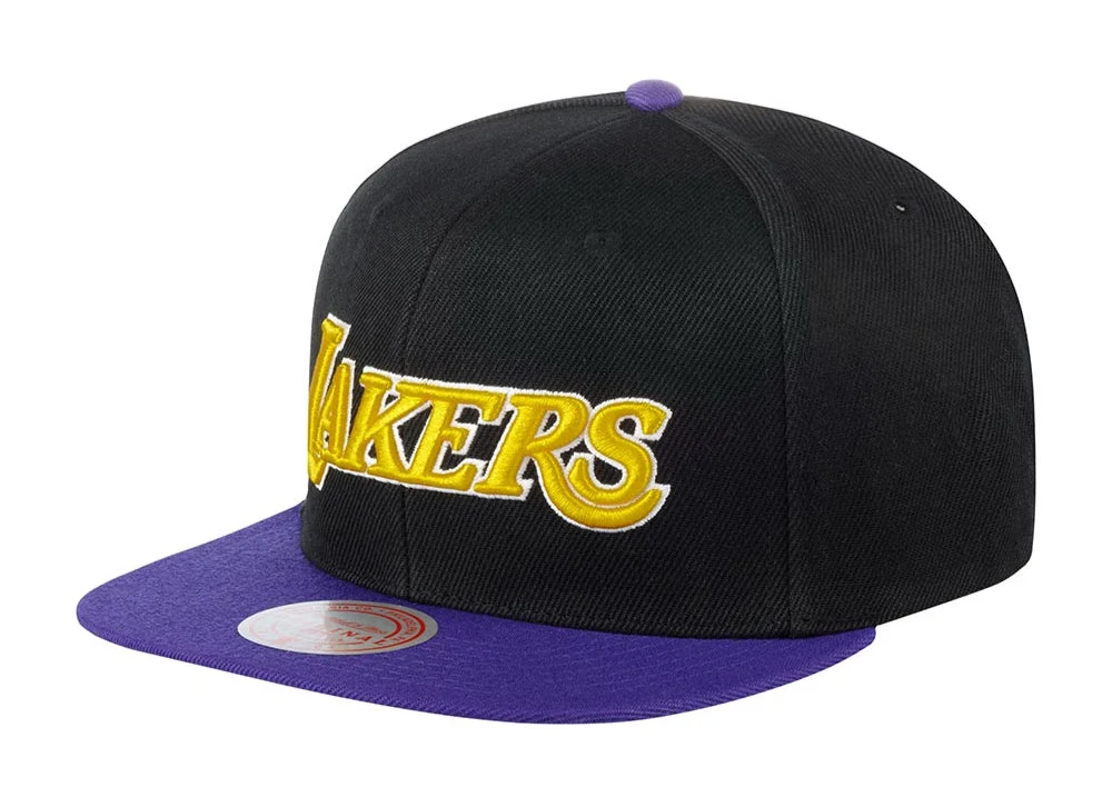 Consistent Mitchell Ness Men's NBA Core Basic Snapback Lakers Snapback Caps Modern