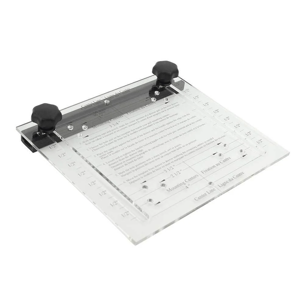Proven Cabinet Drawer Pull Handle Drilling Template Guide Jig Easy-to-Use