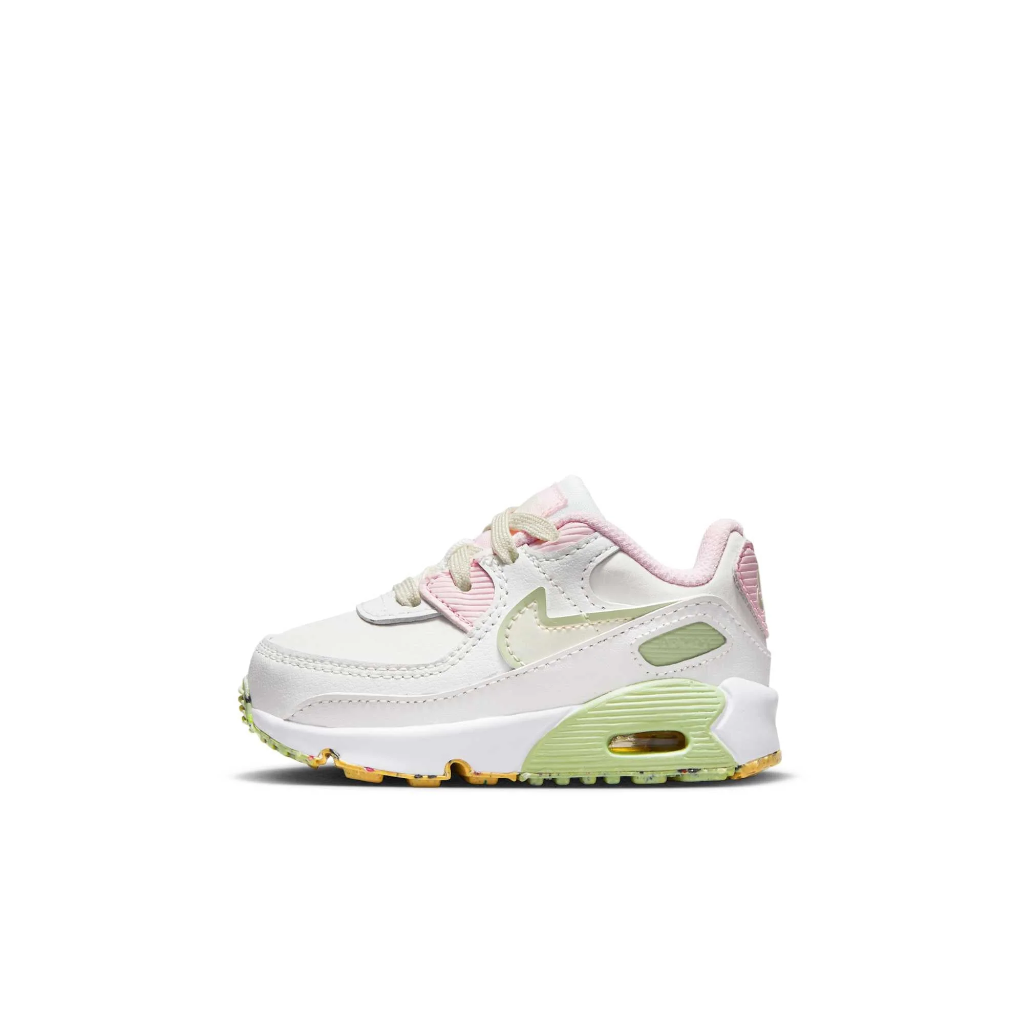 Verified Nike Toddlers Air Max 90 'White Pink Green' Sneakers Advanced