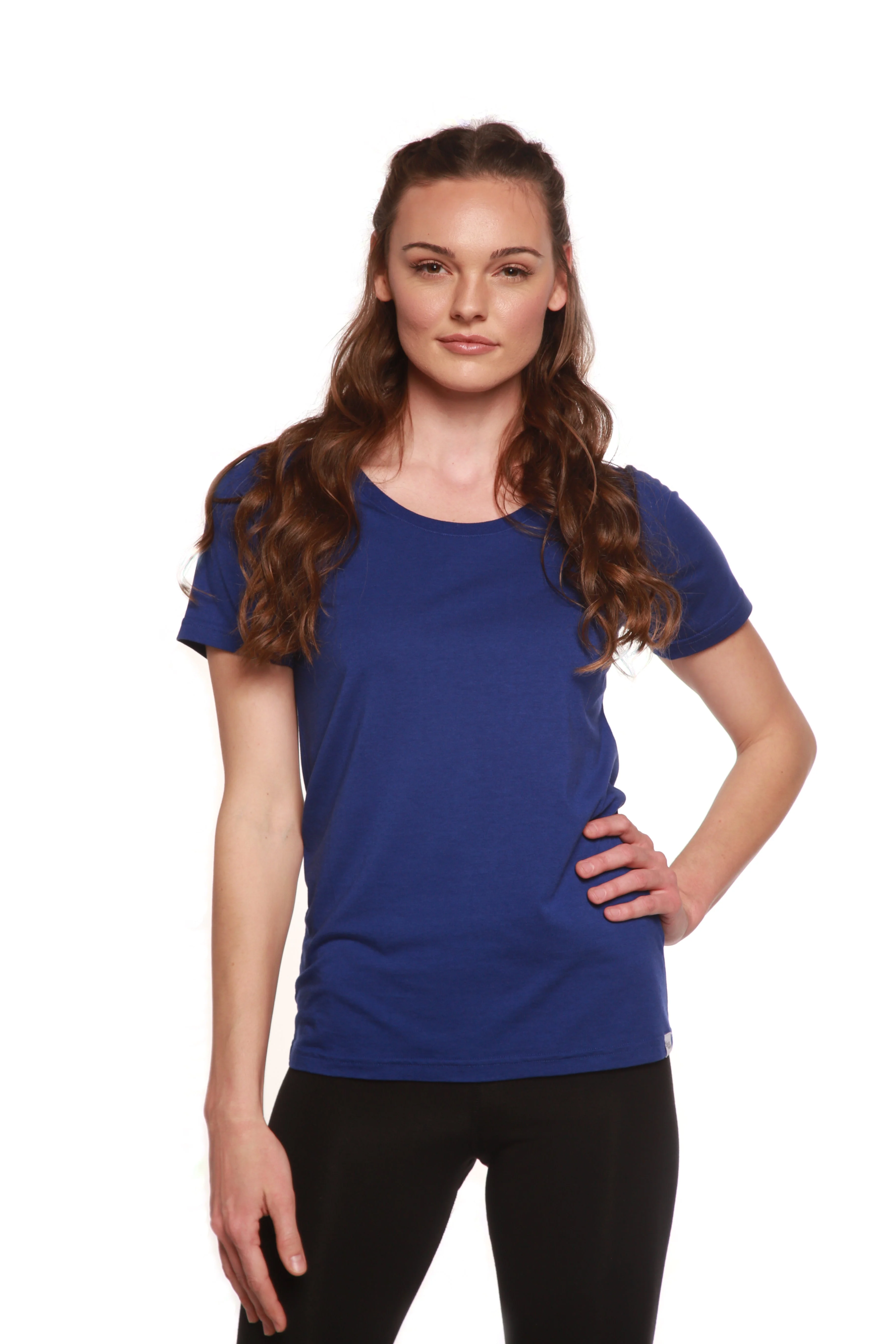 Official Women's Bamboo Cotton Short Sleeve Scoop Neck T-Shirt Luxury