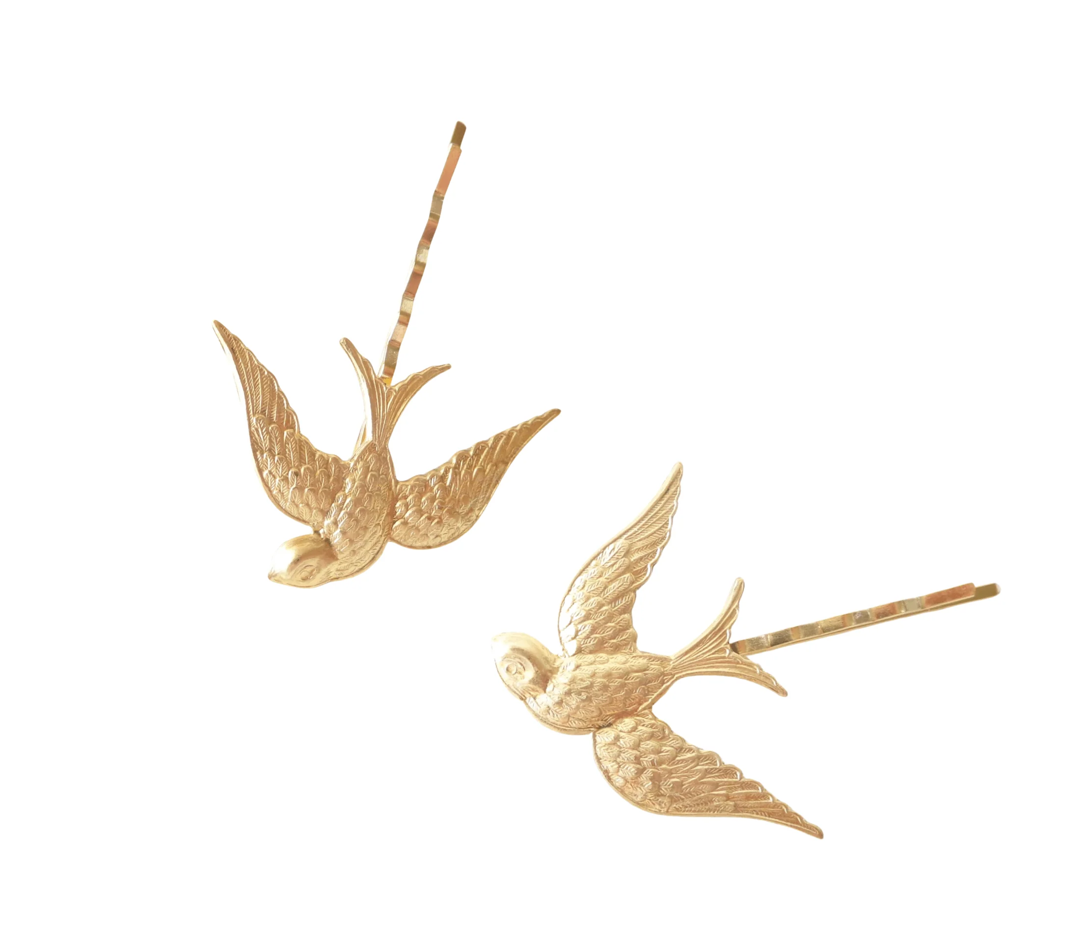 Crafted Swallow Hair Pins - Set Of 2 Sophisticated