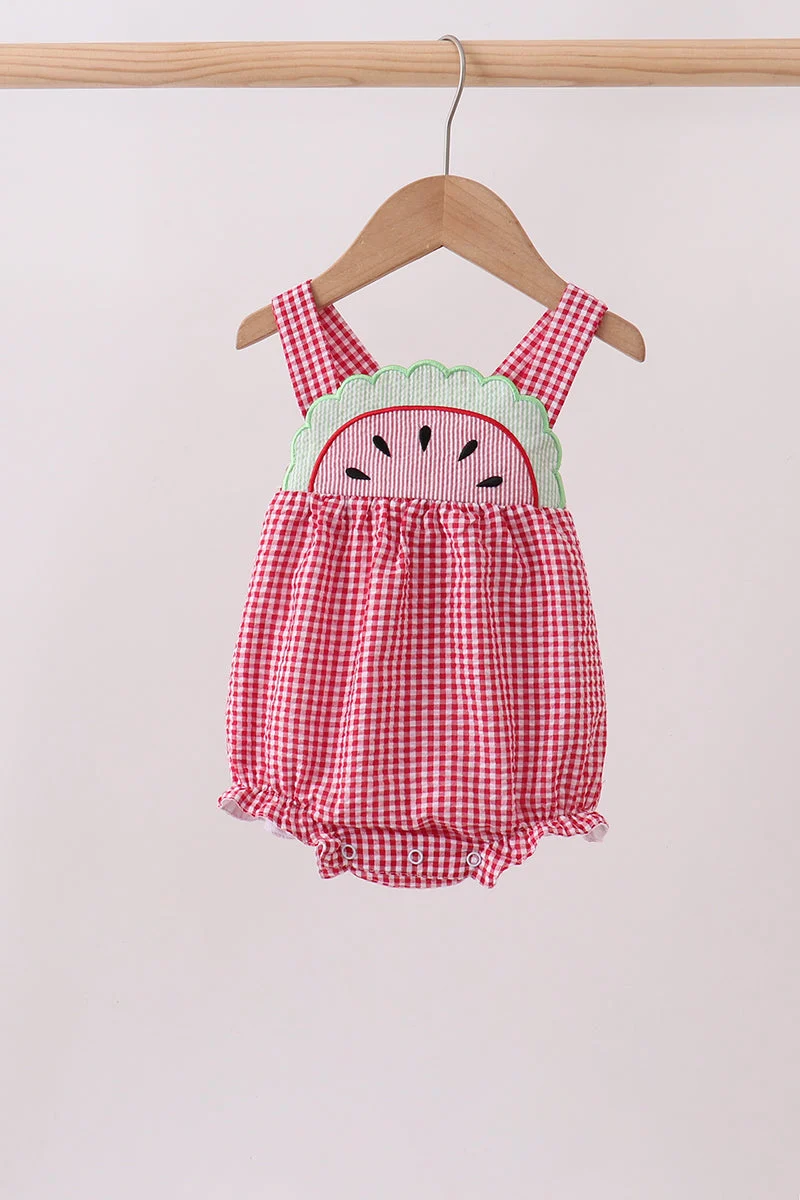 Verified Red watermelon ruffle bubble Unique