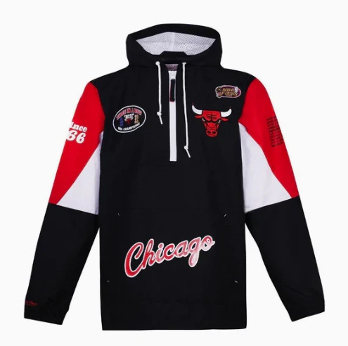 Effective Mitchell Ness Men's NBA Team Origins Pullover Anorak Bulls Advanced