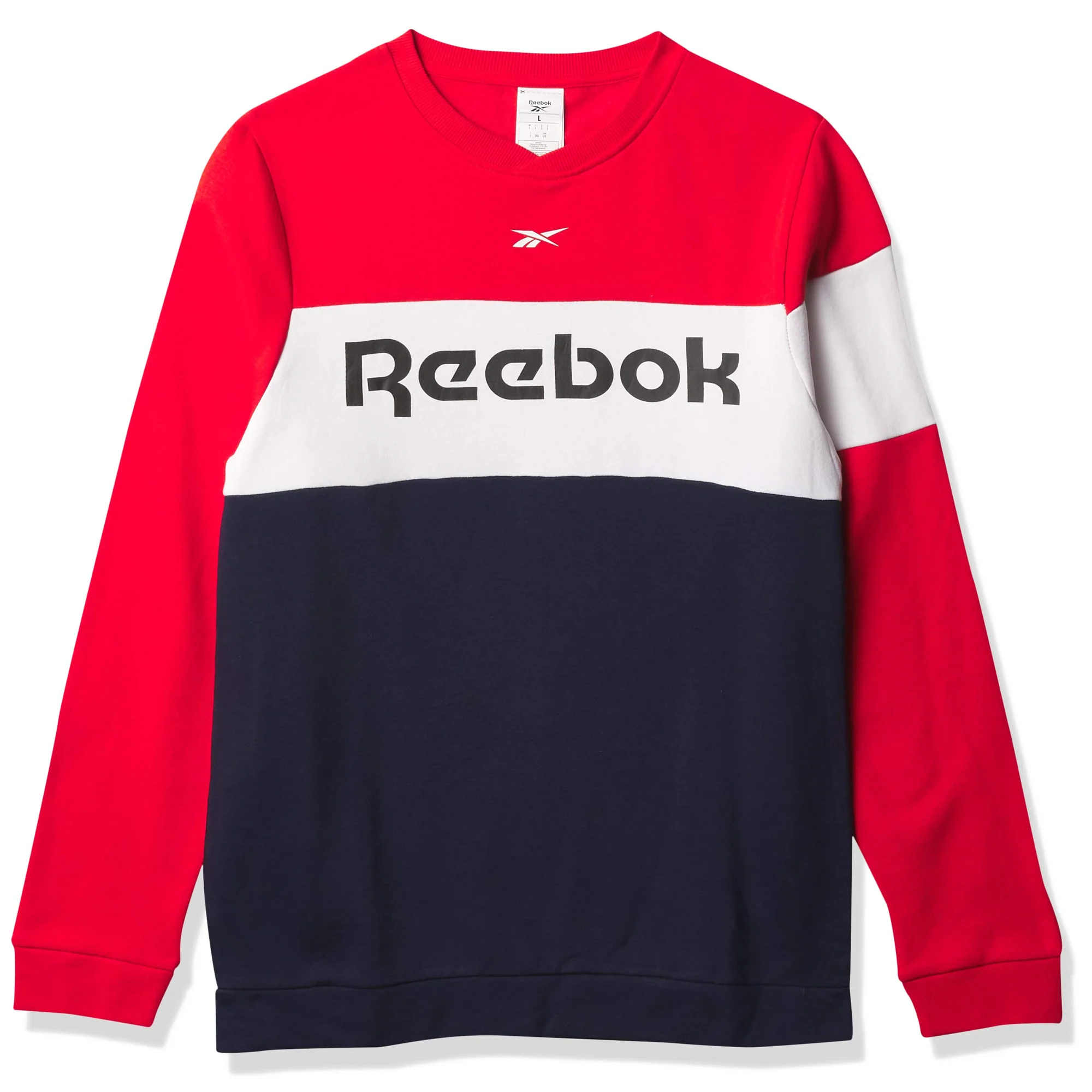 Unique Reebok Men's Training Essentials Fleece Crew Sweatshirt Professional