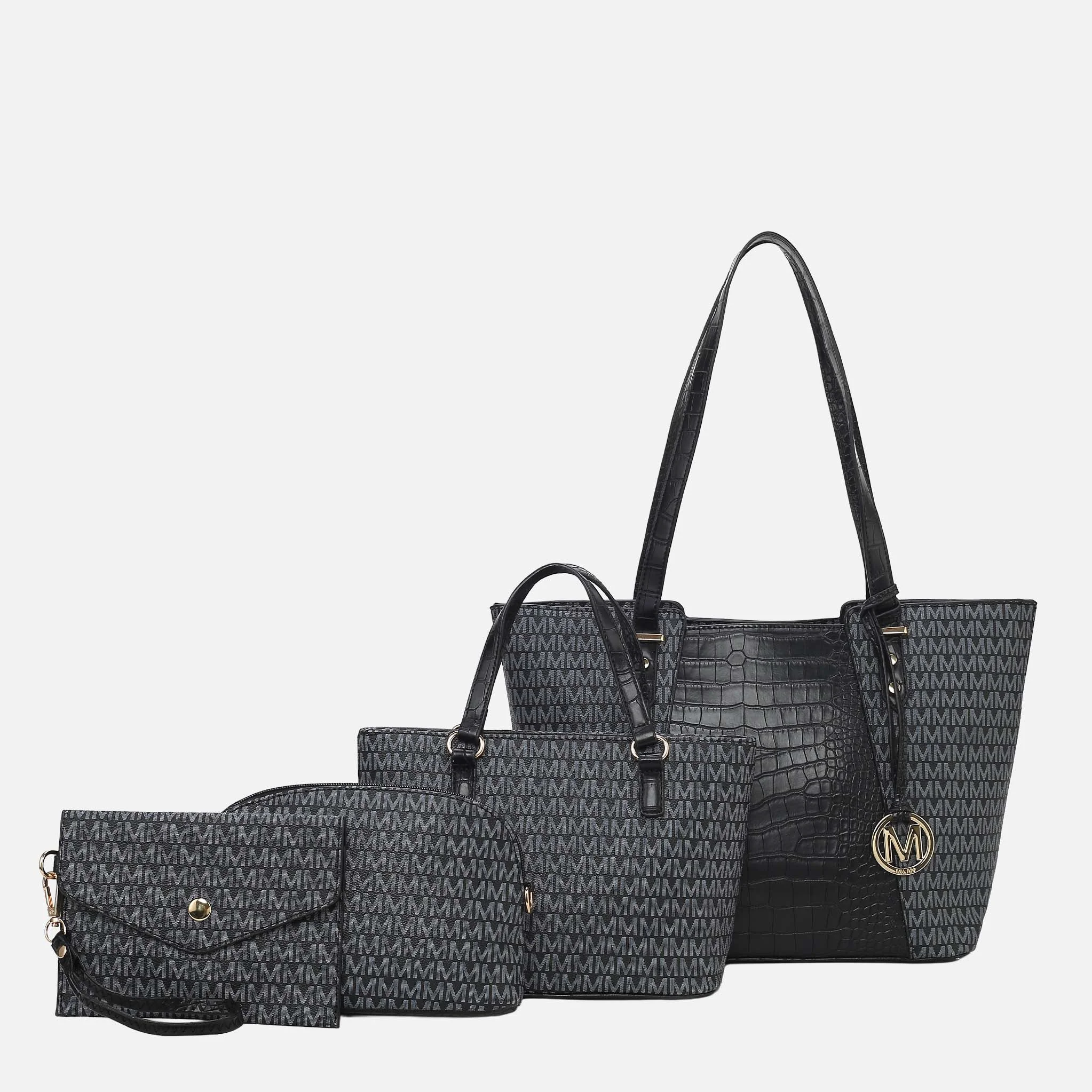 Elegant MKF Collection by Mia K. - Lippa M Signature Tote and Set Carefully Designed