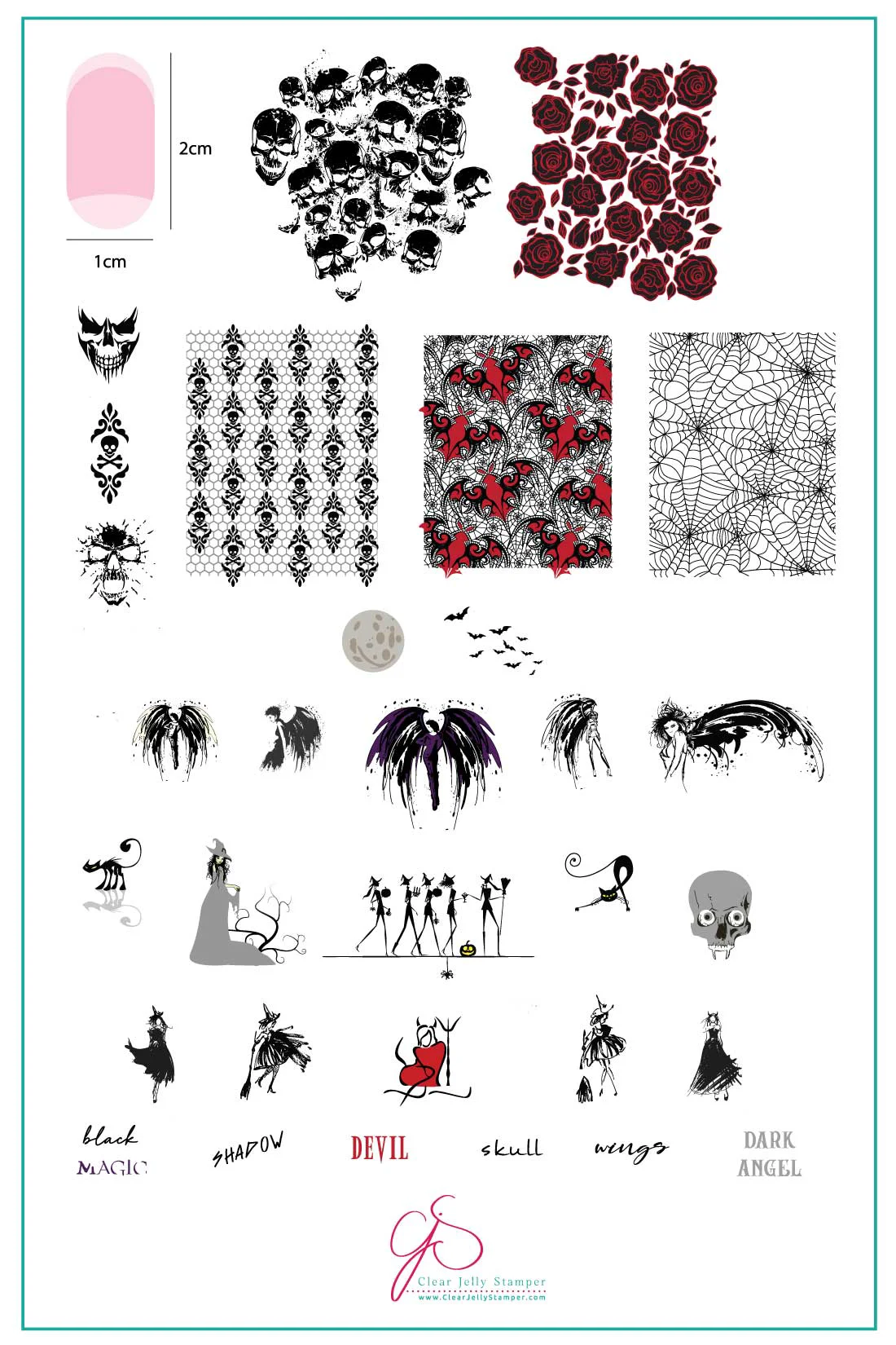 Premium Dark Angel CjSH-59 - Clear Jelly Stamping Plate High-Performance
