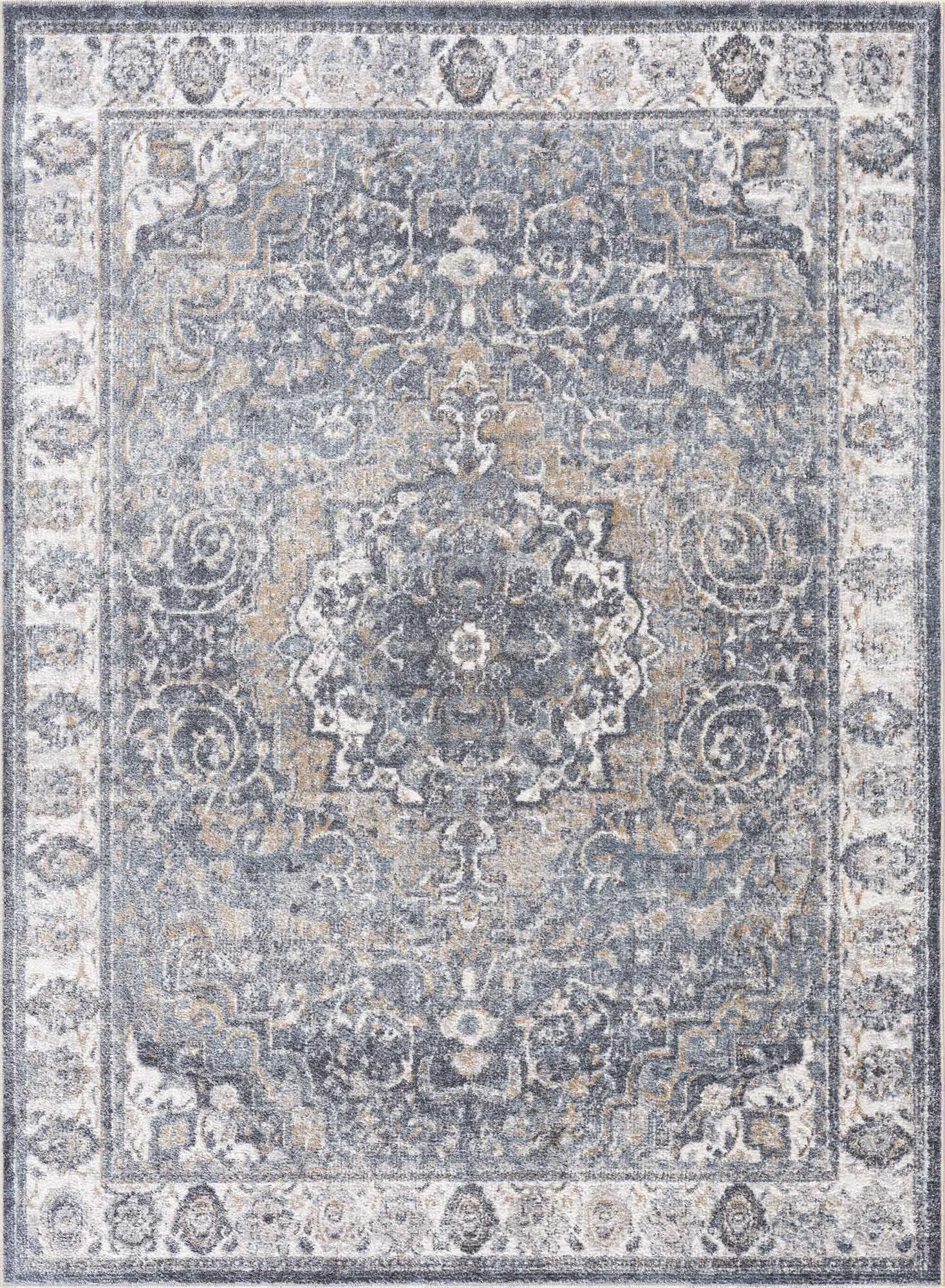 Pure Aurum Blue Washable Area Rug - Fine Crafted