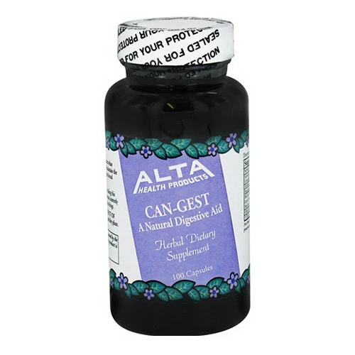 Lightweight Alta Health Can-Gest Herbal Extract Digestive Aid Capsules 100 Ea Specialty