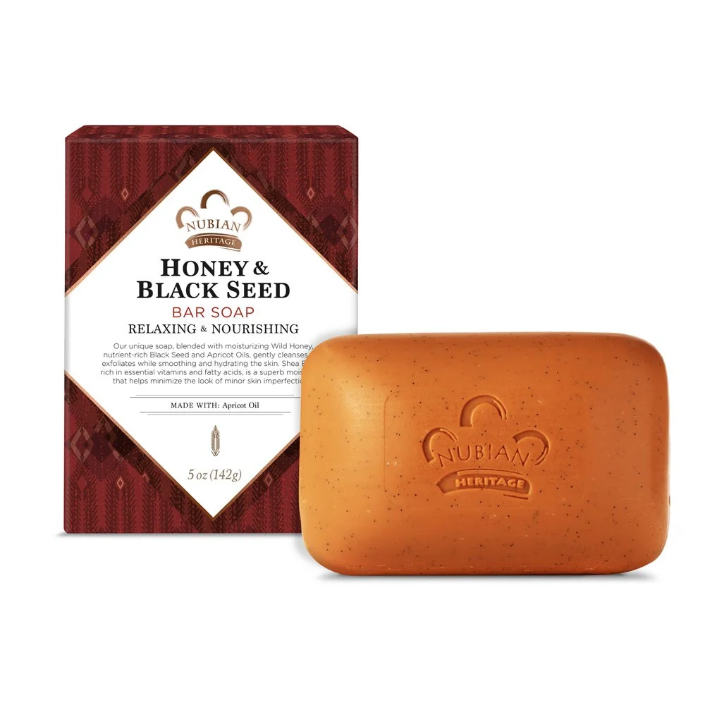 Healthy Nubian Heritage Soap Bar Honey and Black Seed 5 Oz Trendy