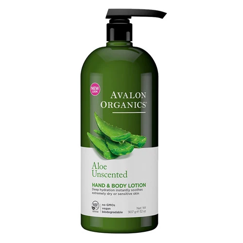 Environmentally Friendly Avalon Organics Hand And Body Lotion Aloe Unscented - 32 Oz Detailed