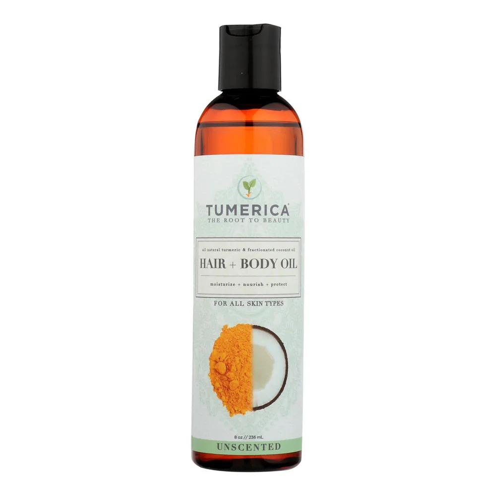 Classic Tumerica Hair And Body Oil Coconut And Turmeric 8 Oz Pure