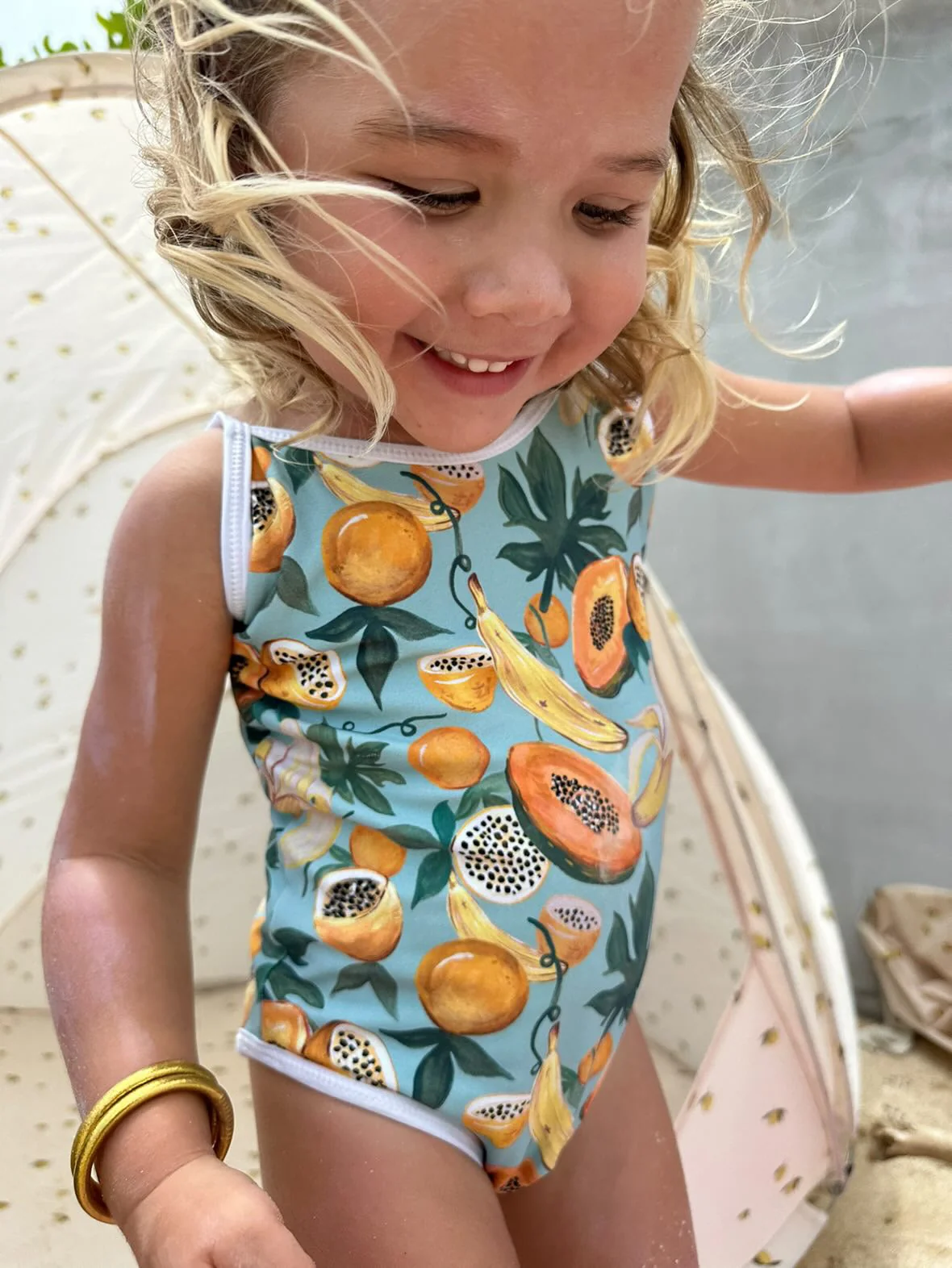 Excellent Millie One Piece Kids Swimsuit - Papaya Professional