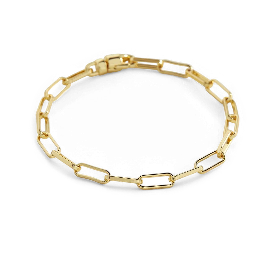 Advanced Mint Lily Open Link Paperclip Chain Bracelet Refined