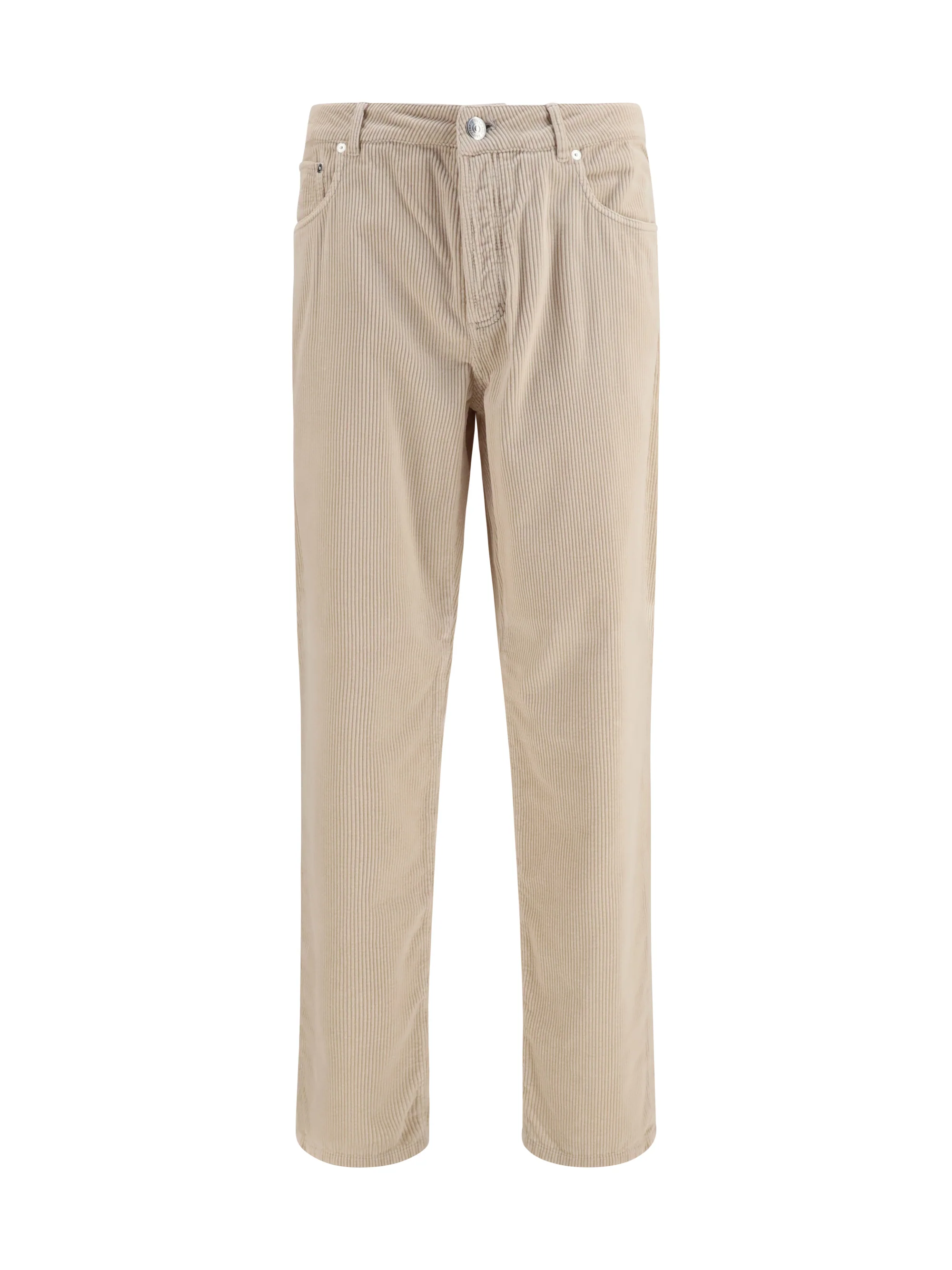 Elegant Corduroy Pants Sand Pearl Recyclable