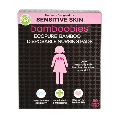 Trendy Bamboobies Disposable Nursing Pads For Breastfeeding Sensitive Skin 60 Ea Top-Quality