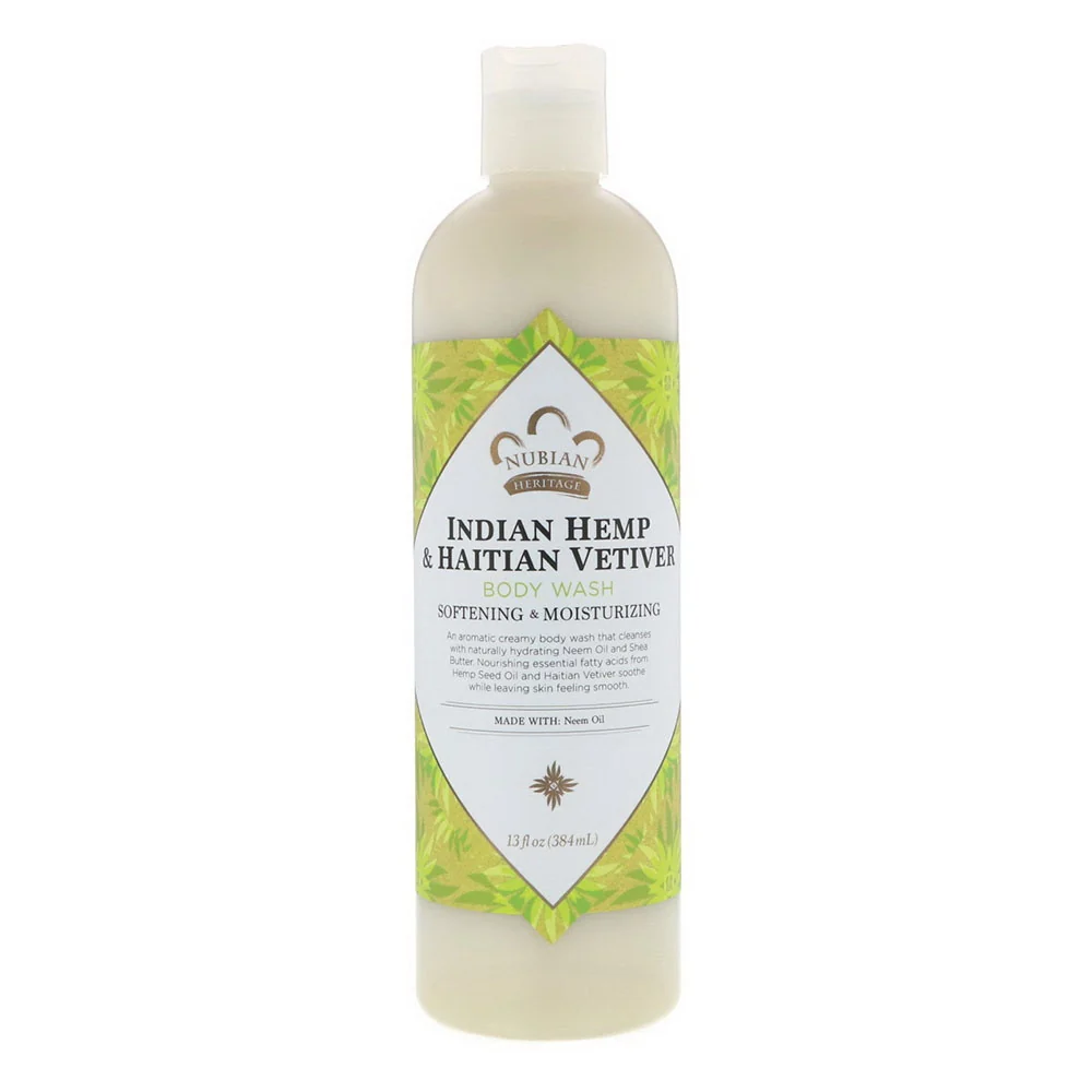Exceptional Nubian Heritage Indian Hemp And Haitian Vetiver Body Wash 13 Oz Stylish