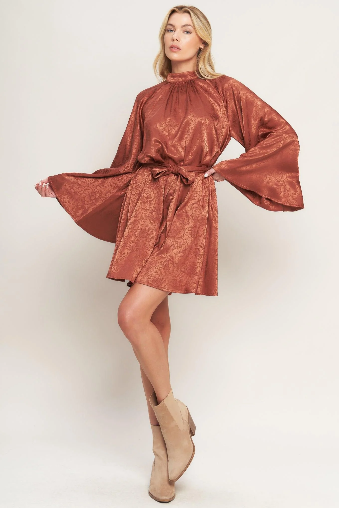 High-End By Any Means Woven Satin Mini Dress Efficient