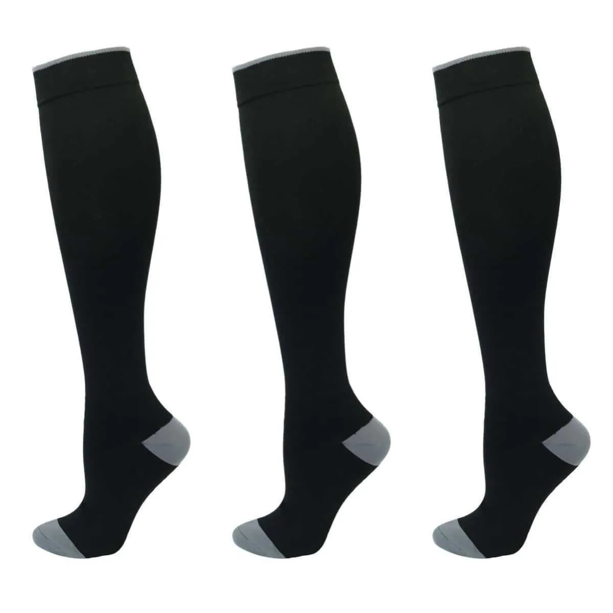 Fashionable 3 Pack Sports Compression Knee High Socks Relaxed
