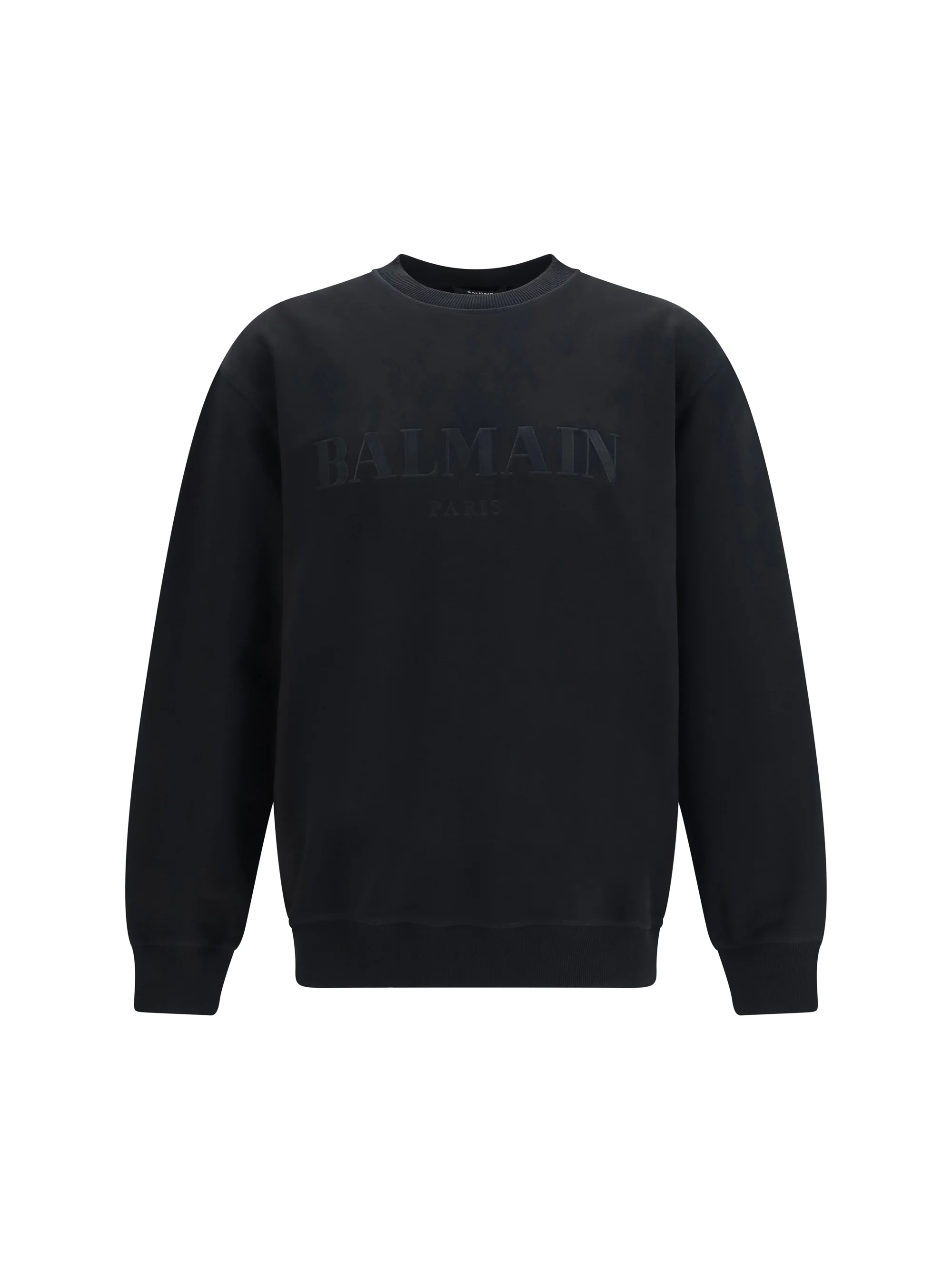 Premium Material Crewneck Sweatshirt Black Elegant